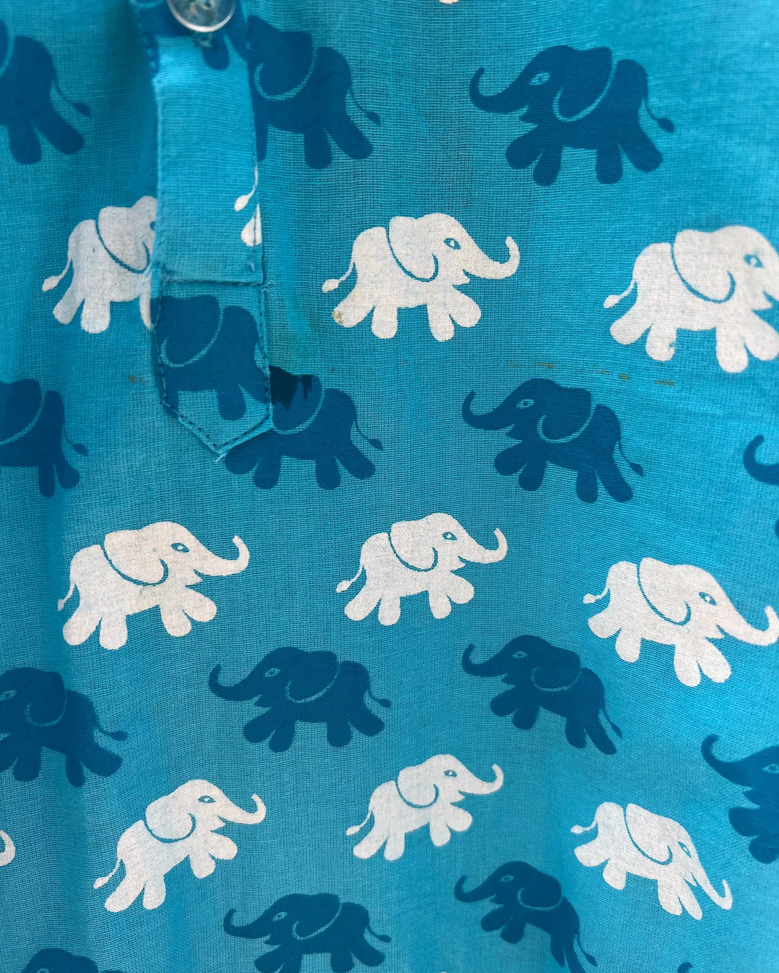 Preloved Blue Elephant Kurta for Boys Nimbu