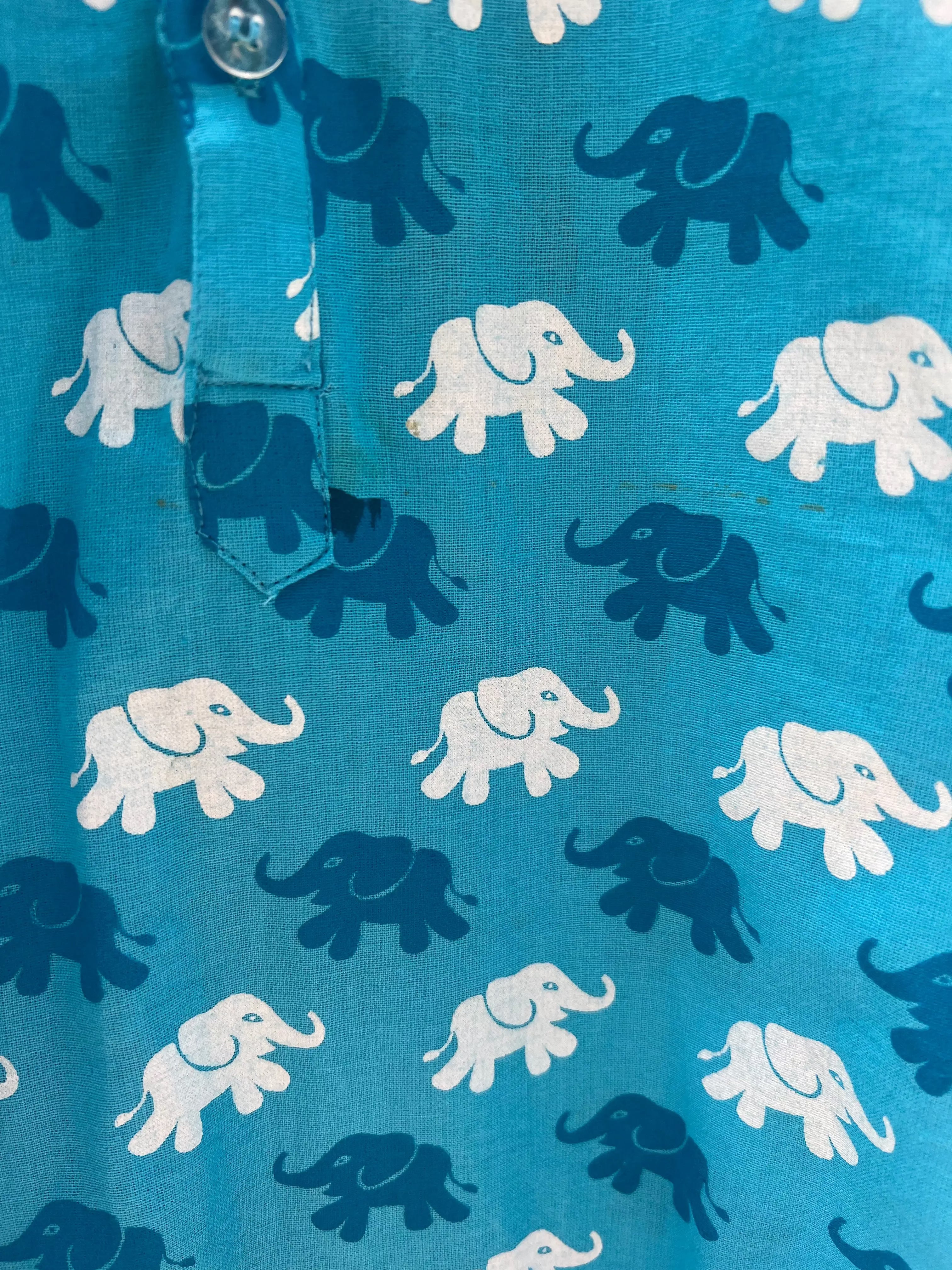 Preloved Blue Elephant Kurta for Boys Nimbu