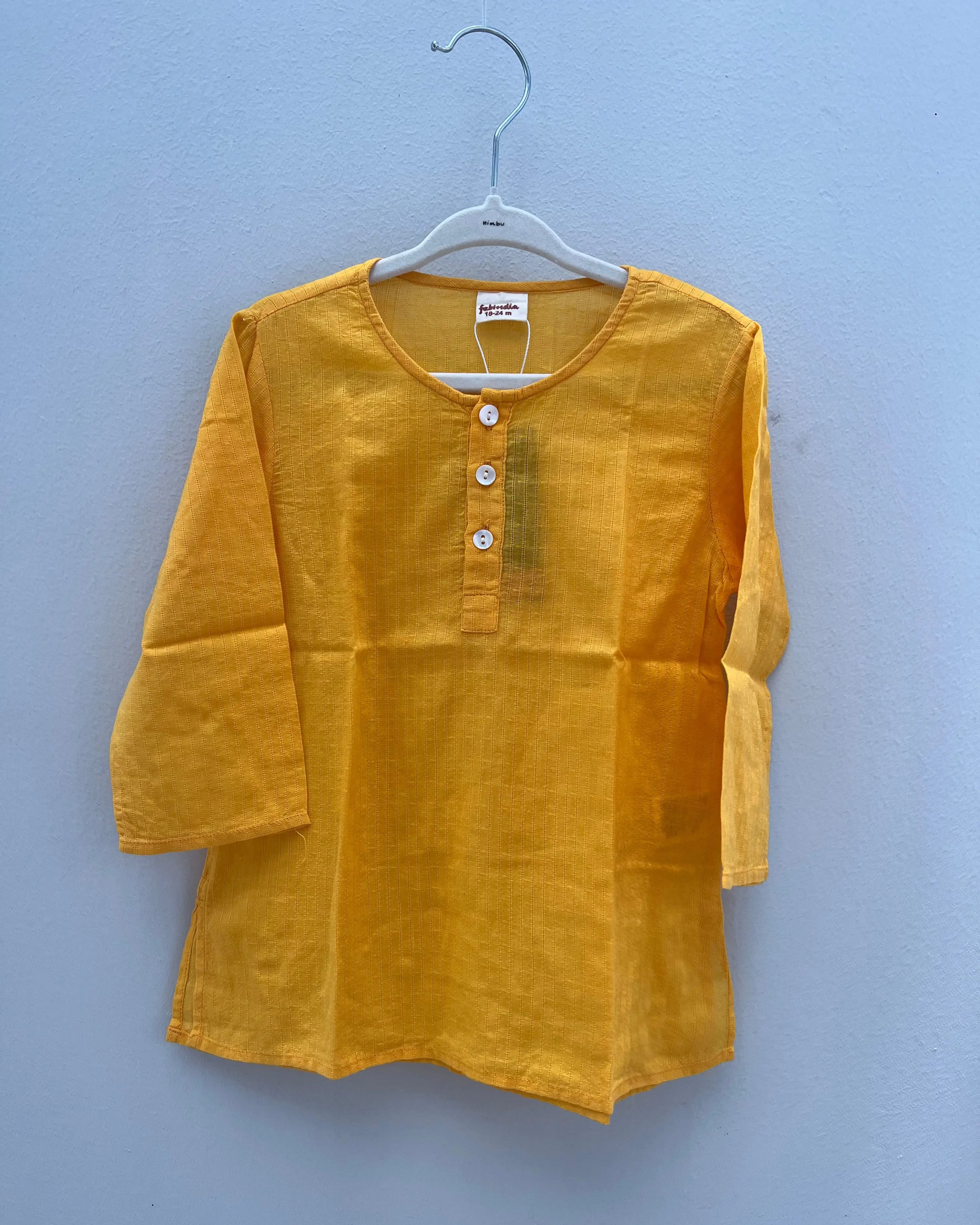 Preloved Kurta in Yellow for Boys Nimbu