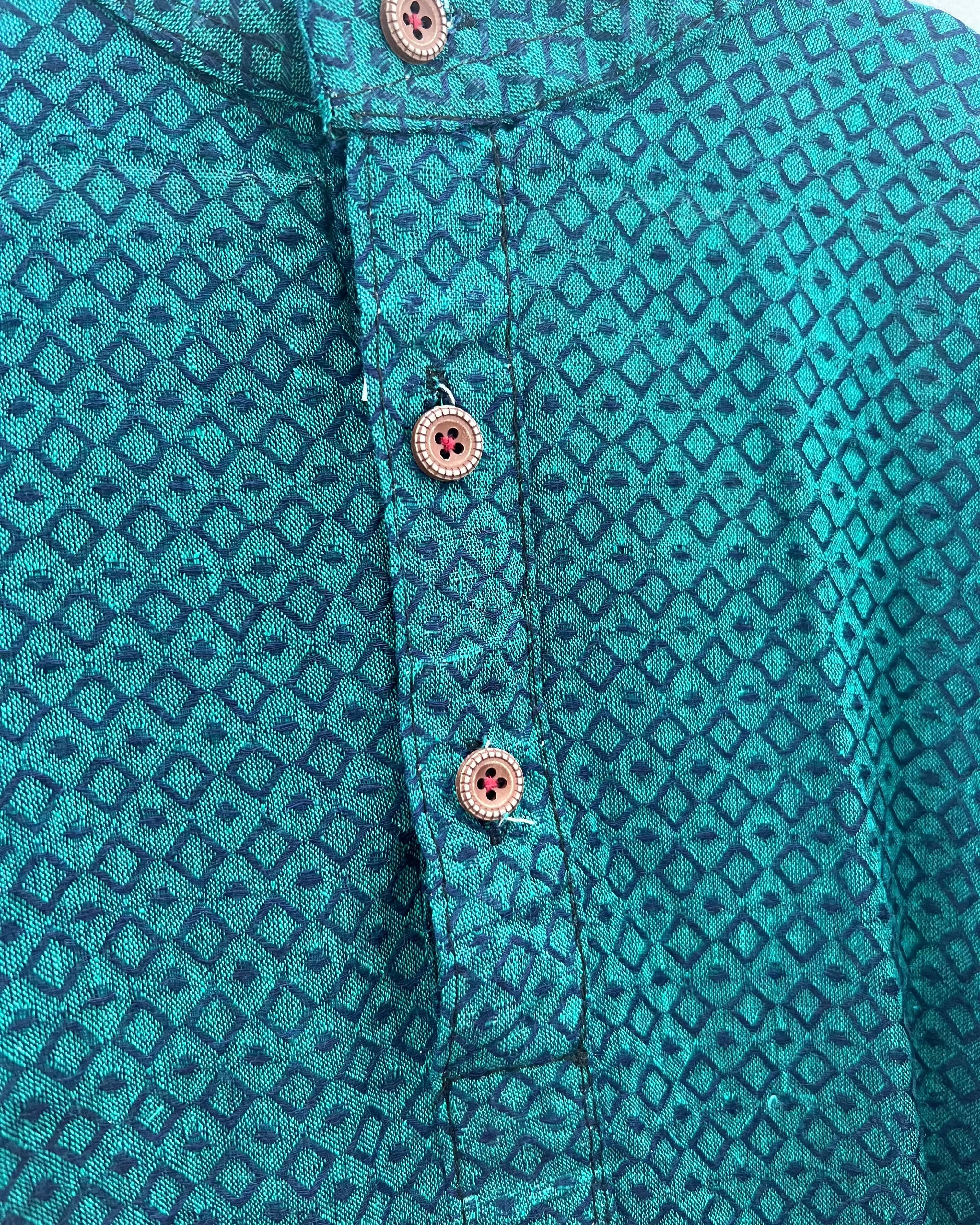 Preloved Kurta in Patterned Green for Boys Nimbu