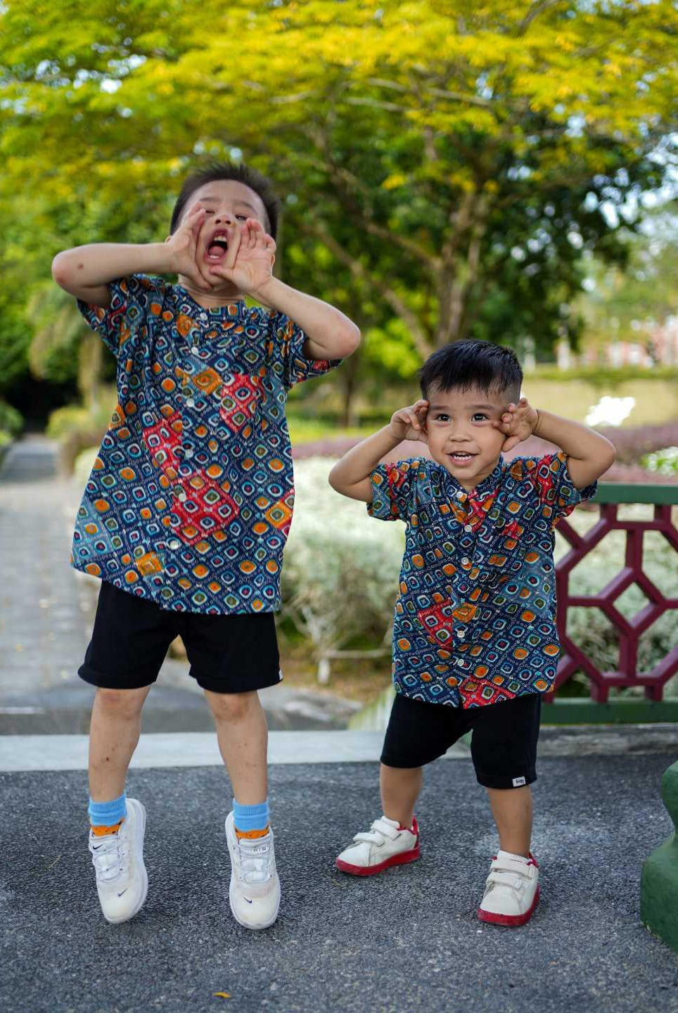 Jade Blue Boys Mandarin Cotton Shirt