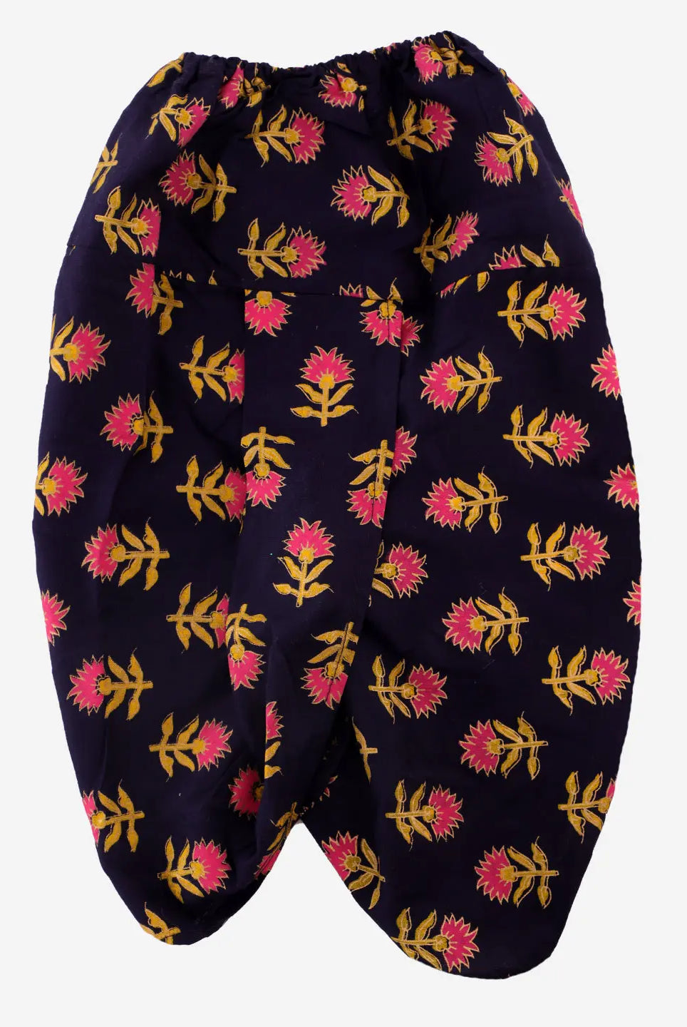 Punjabi Kurta Dhoti Set in Black & Yellow Kid1