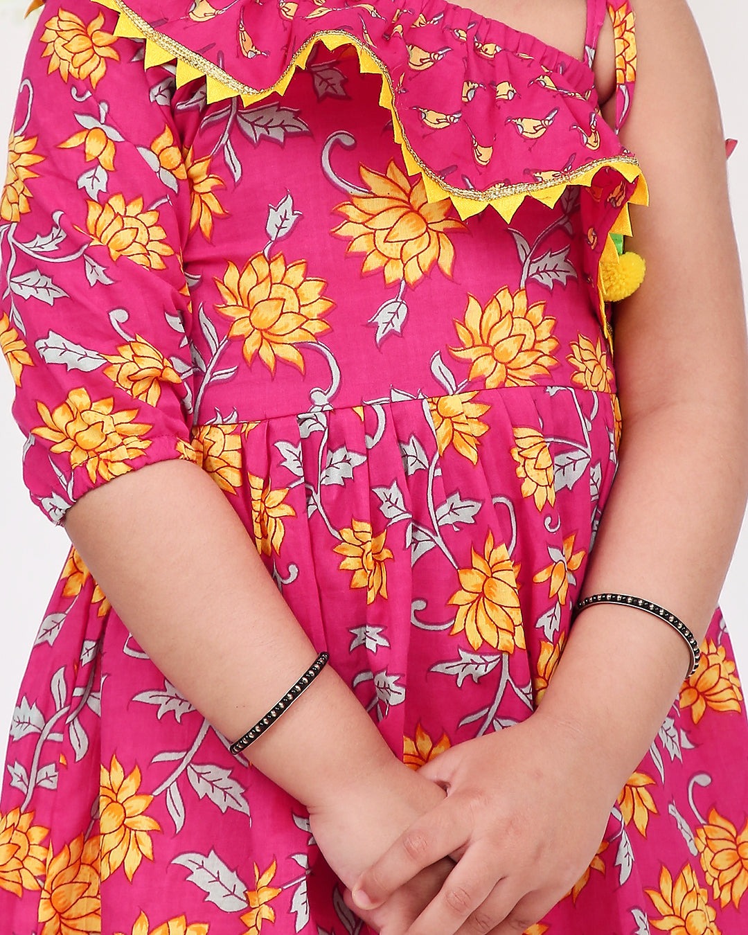 Kamal Frilly Frock in Pink