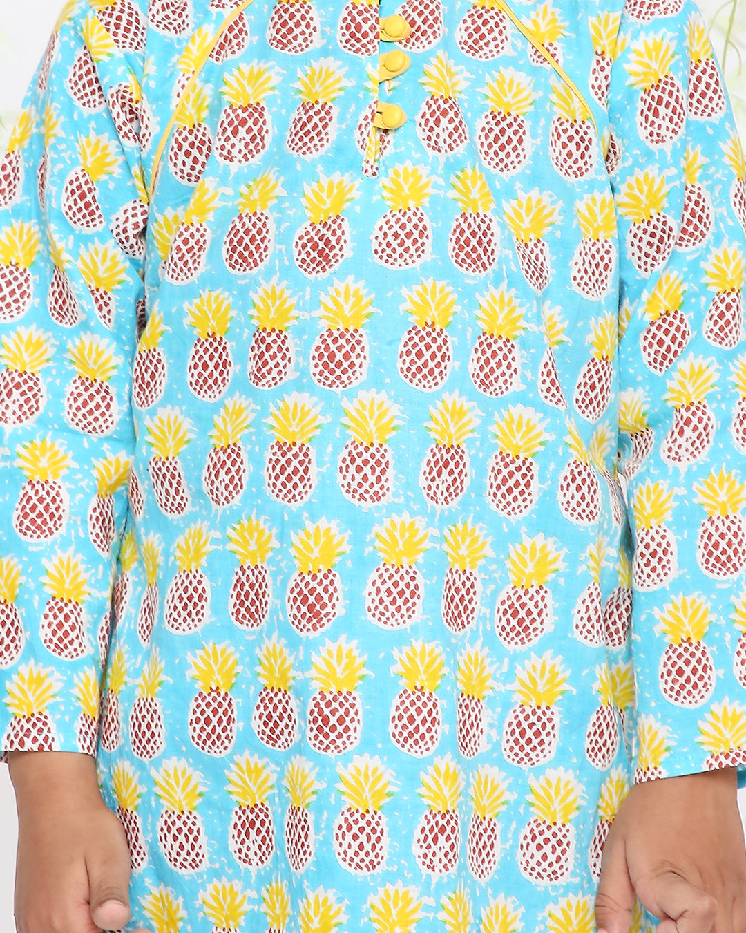 Pineapple punch cotton kurta