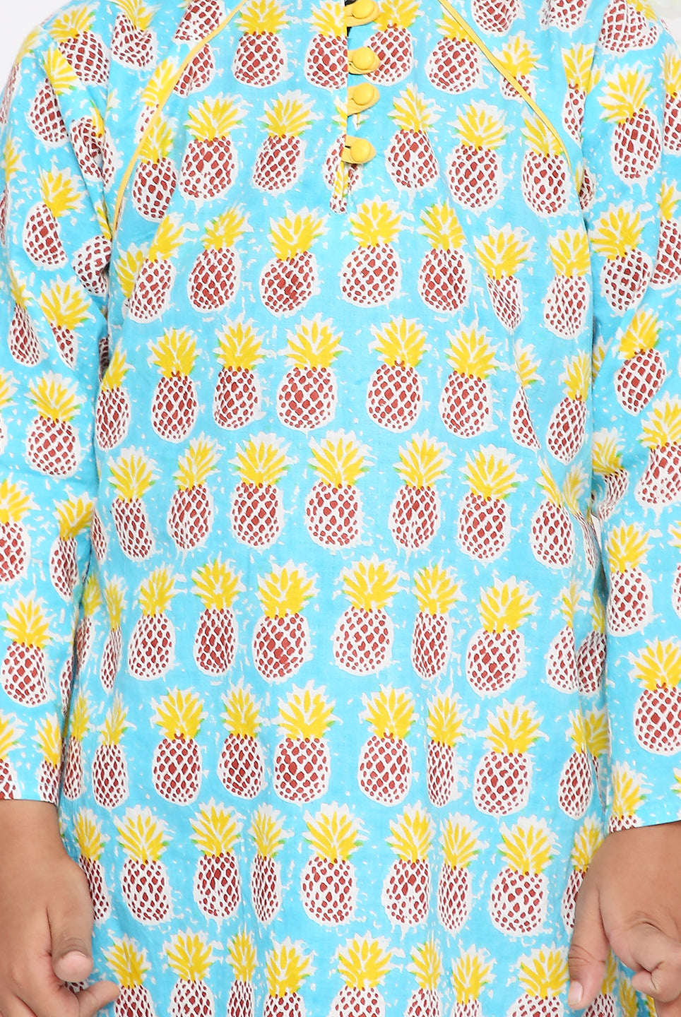 Pineapple punch cotton kurta