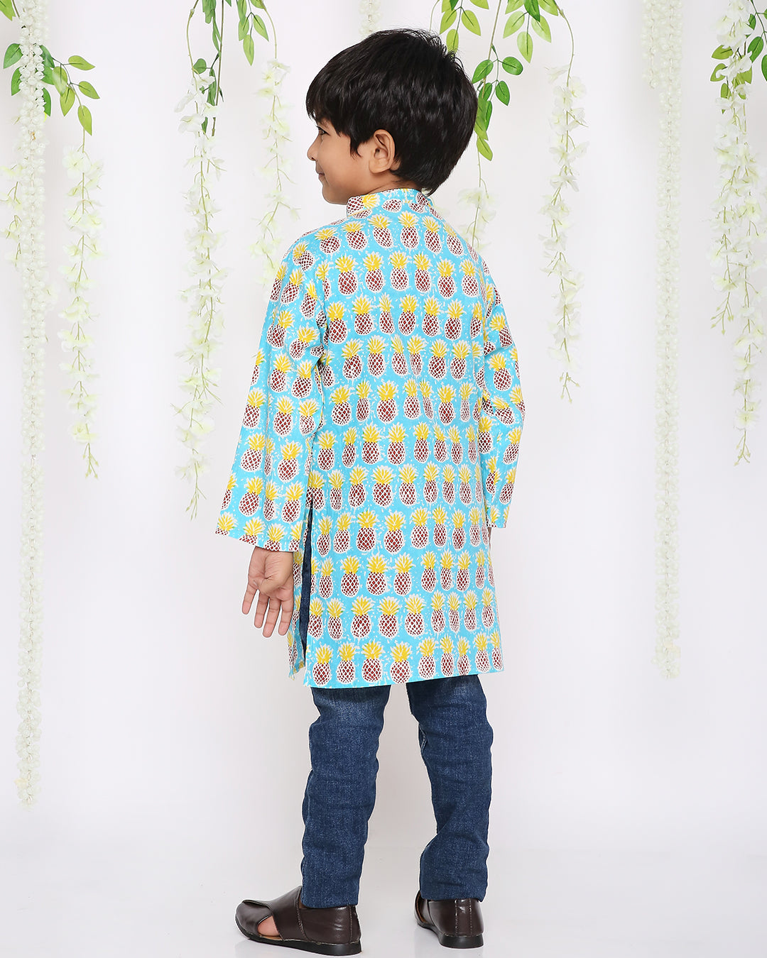 Pineapple punch cotton kurta