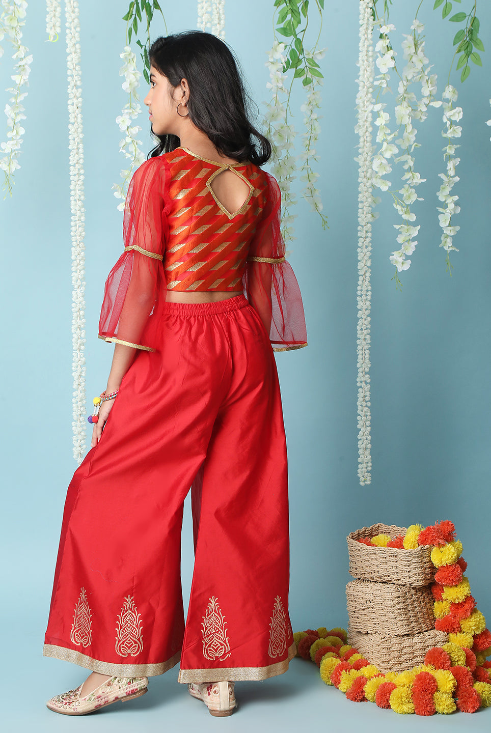 Scarlet Top-Palazzo Set for Gilrs