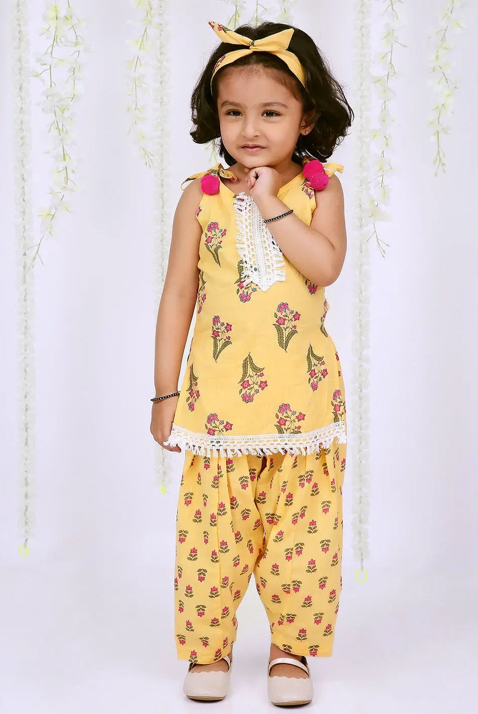 Yellow Kurta Salwar Set for Girls