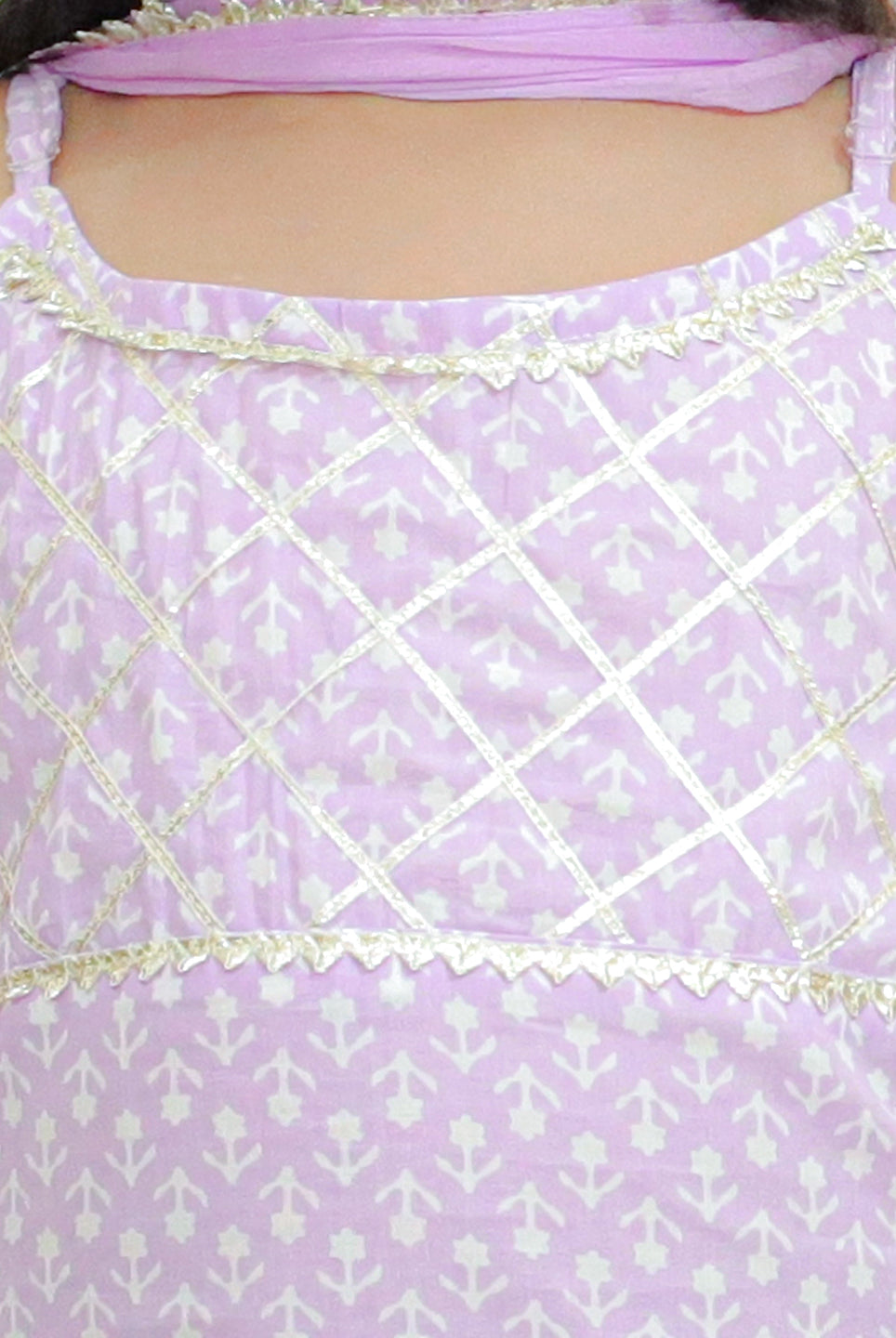 Sheena Girls Cotton Sleeveless Kurta Sharara with Dupatta - Purple