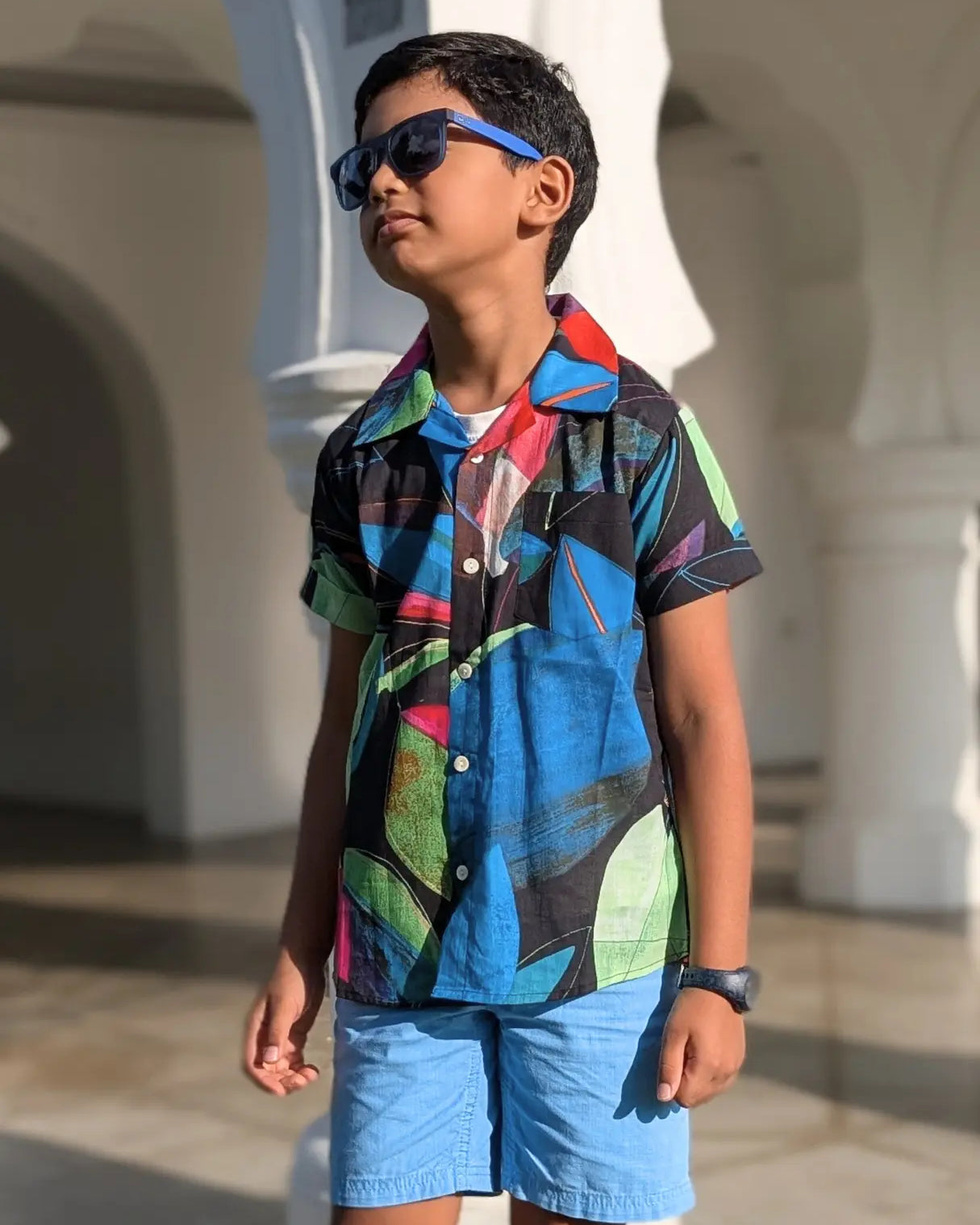 Kyra Kids Unisex Cotton Shirt in Black Amazon Nimbu