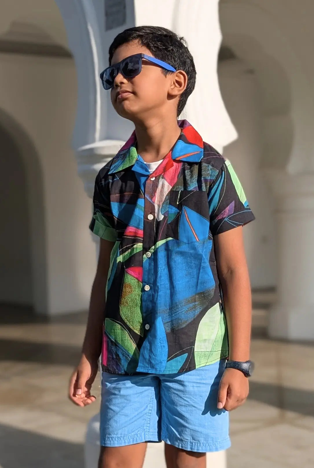 Kyra Kids Unisex Cotton Shirt in Black Amazon Nimbu