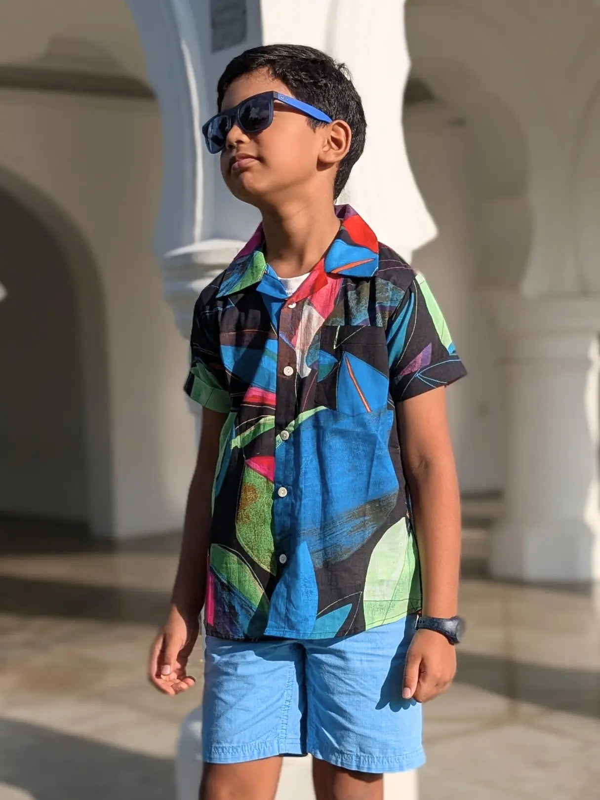 Kyra Kids Unisex Cotton Shirt in Black Amazon Nimbu