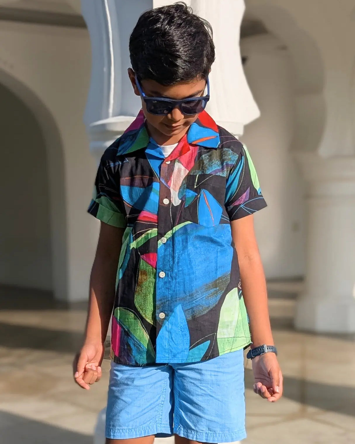 Kyra Kids Unisex Cotton Shirt in Black Amazon Nimbu