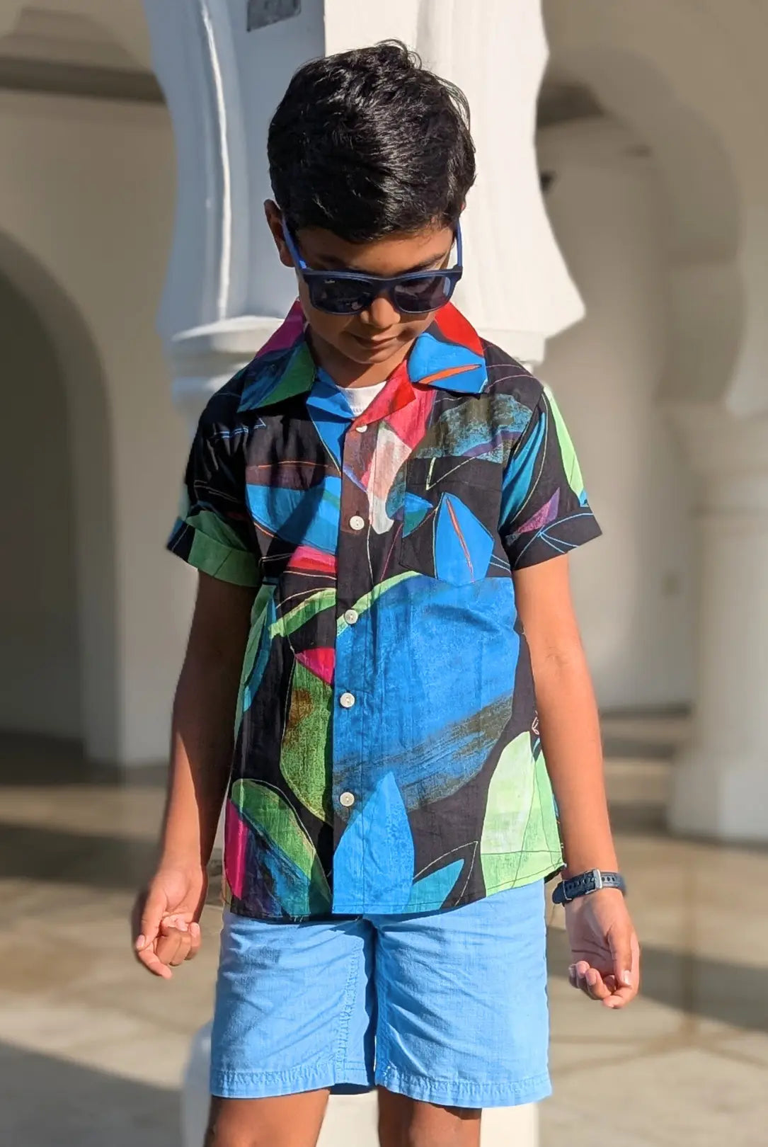 Kyra Kids Unisex Cotton Shirt in Black Amazon Nimbu