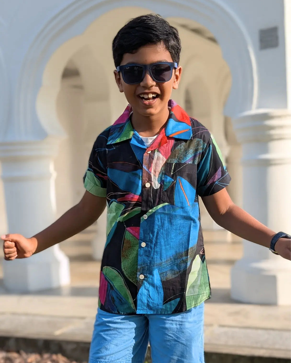 Kyra Kids Unisex Cotton Shirt in Black Amazon Nimbu