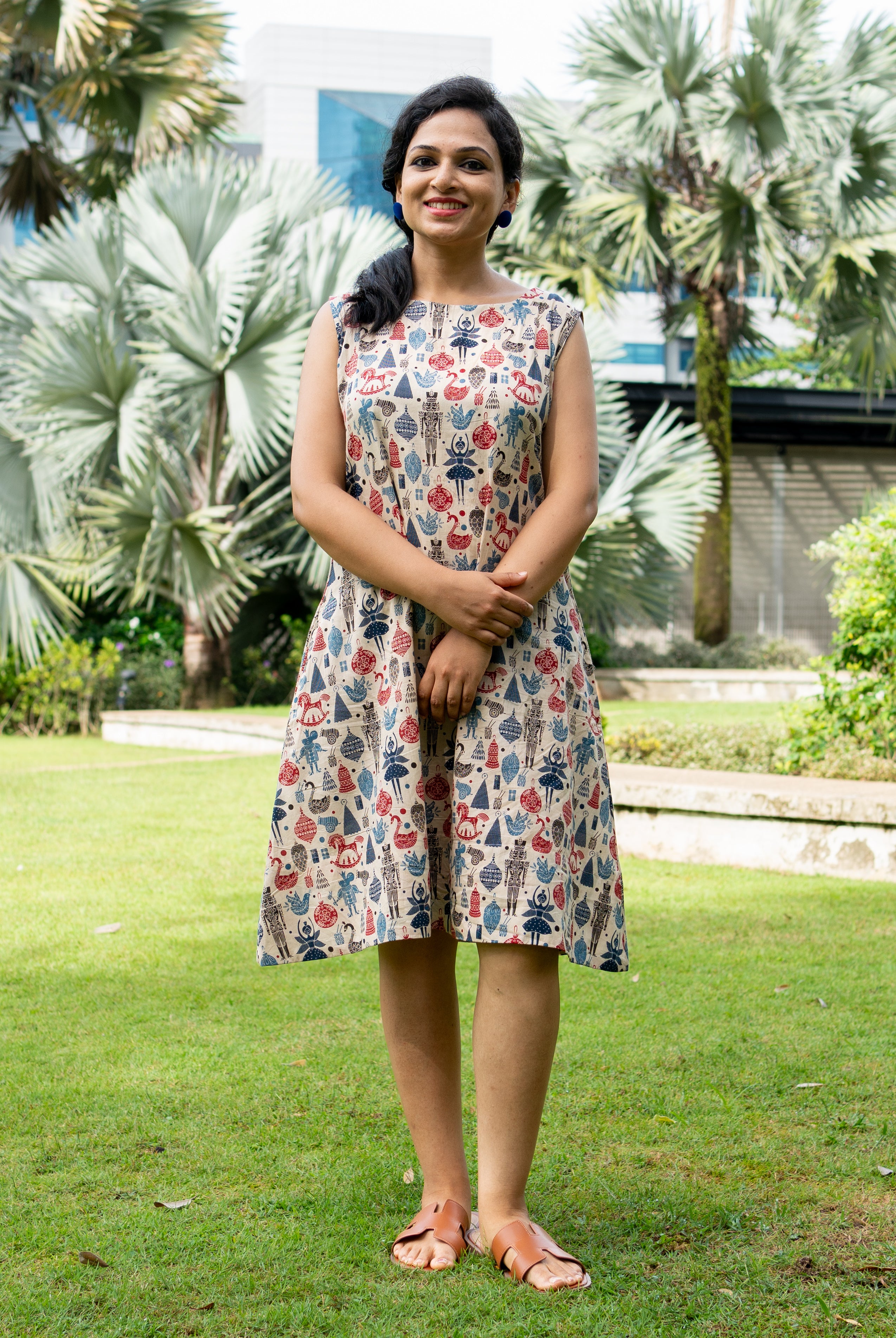 London Women's A Line Dress with Pockets 3