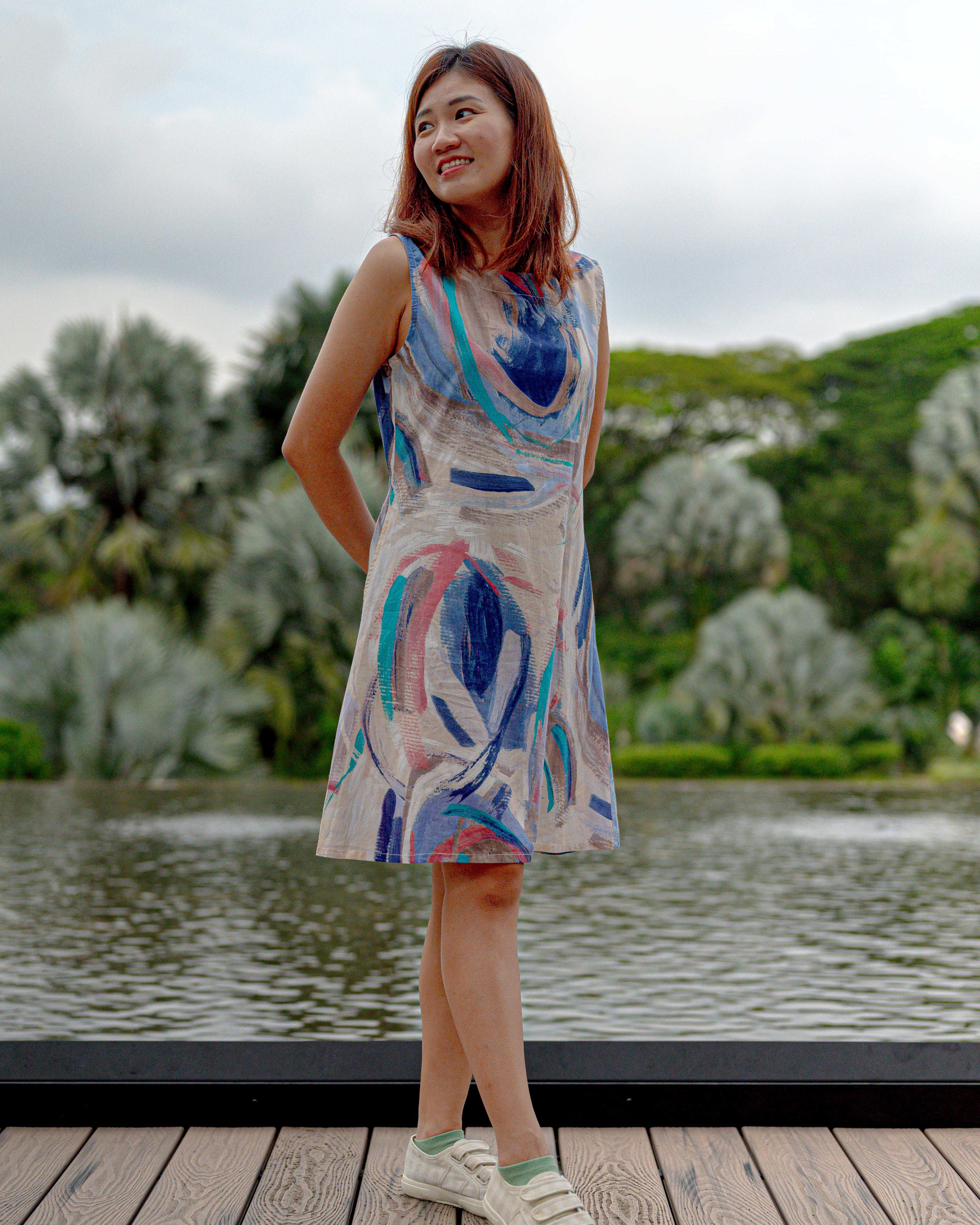 Maldives Women's A Line Dress with Pockets 2
