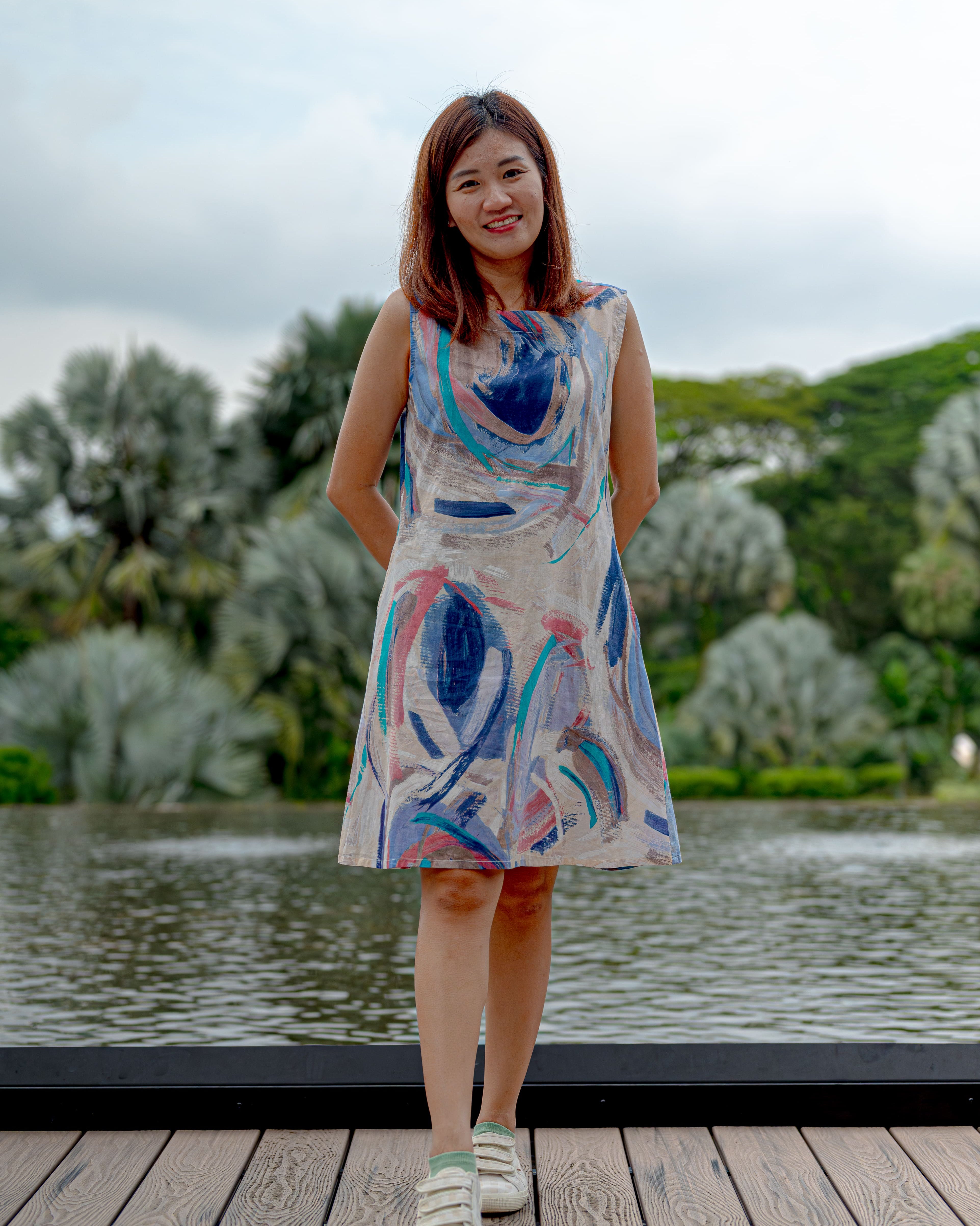Maldives Women's A Line Dress with Pockets 3