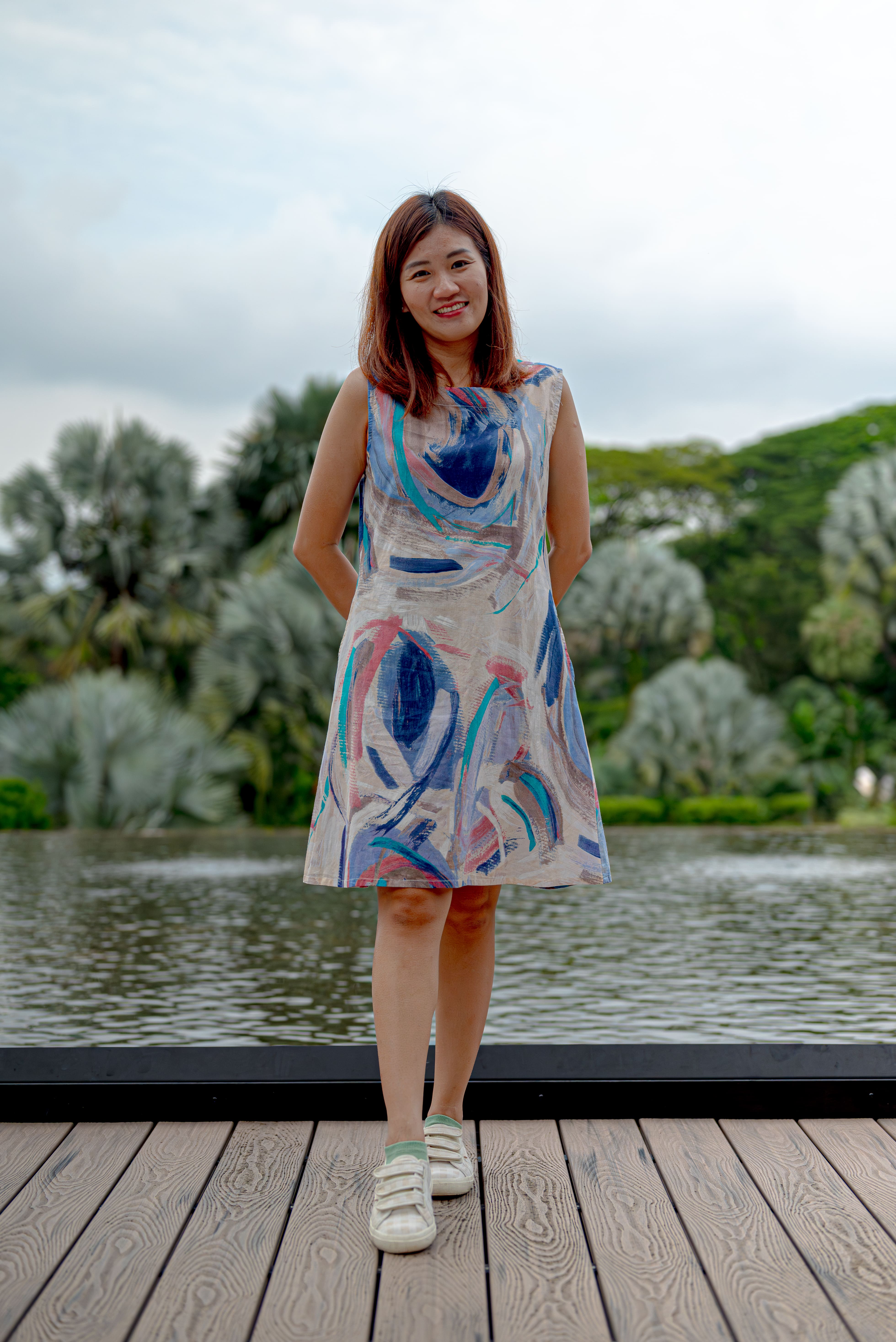 Maldives Women's A Line Dress with Pockets 3