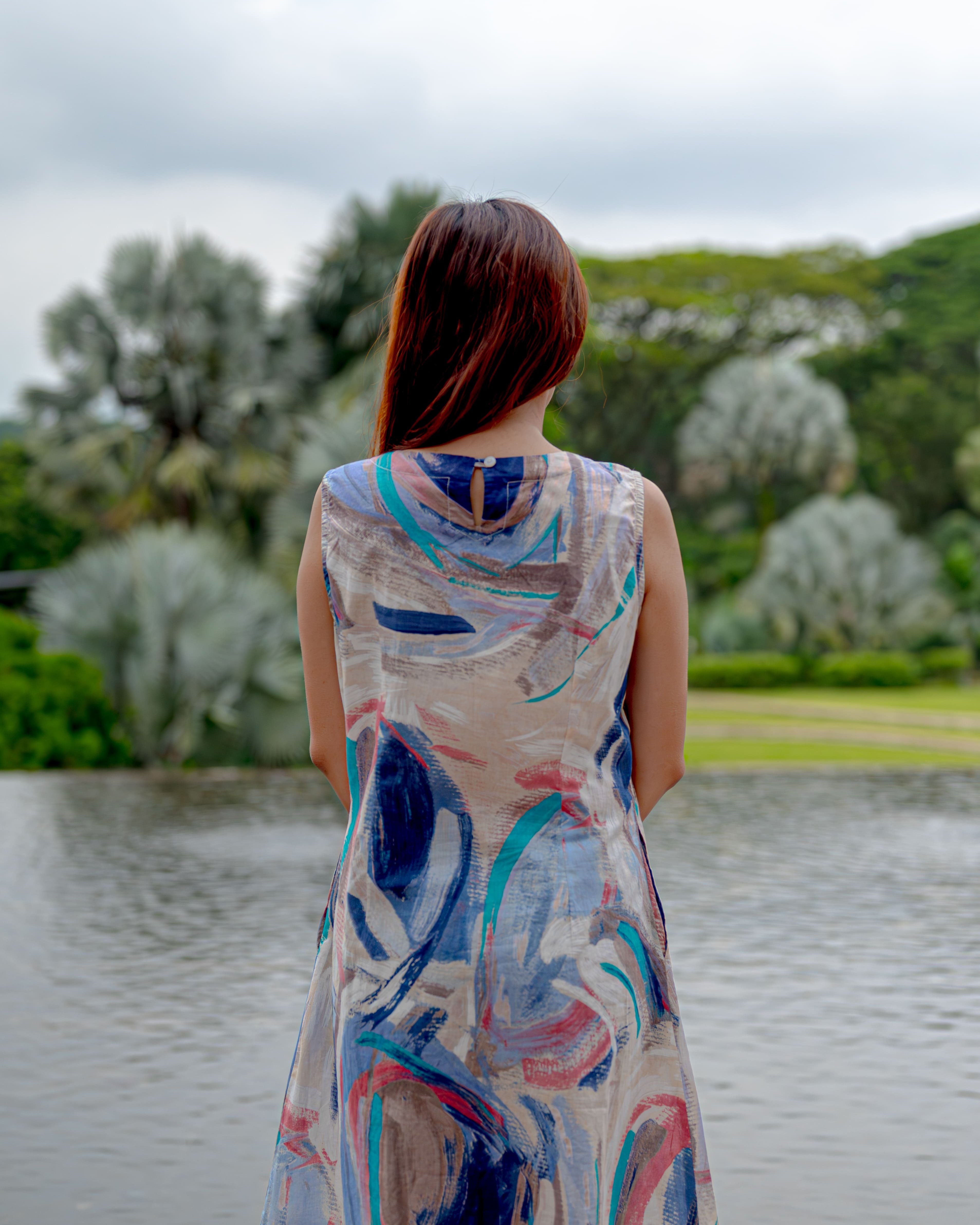 Maldives Women's A Line Dress with Pockets 4