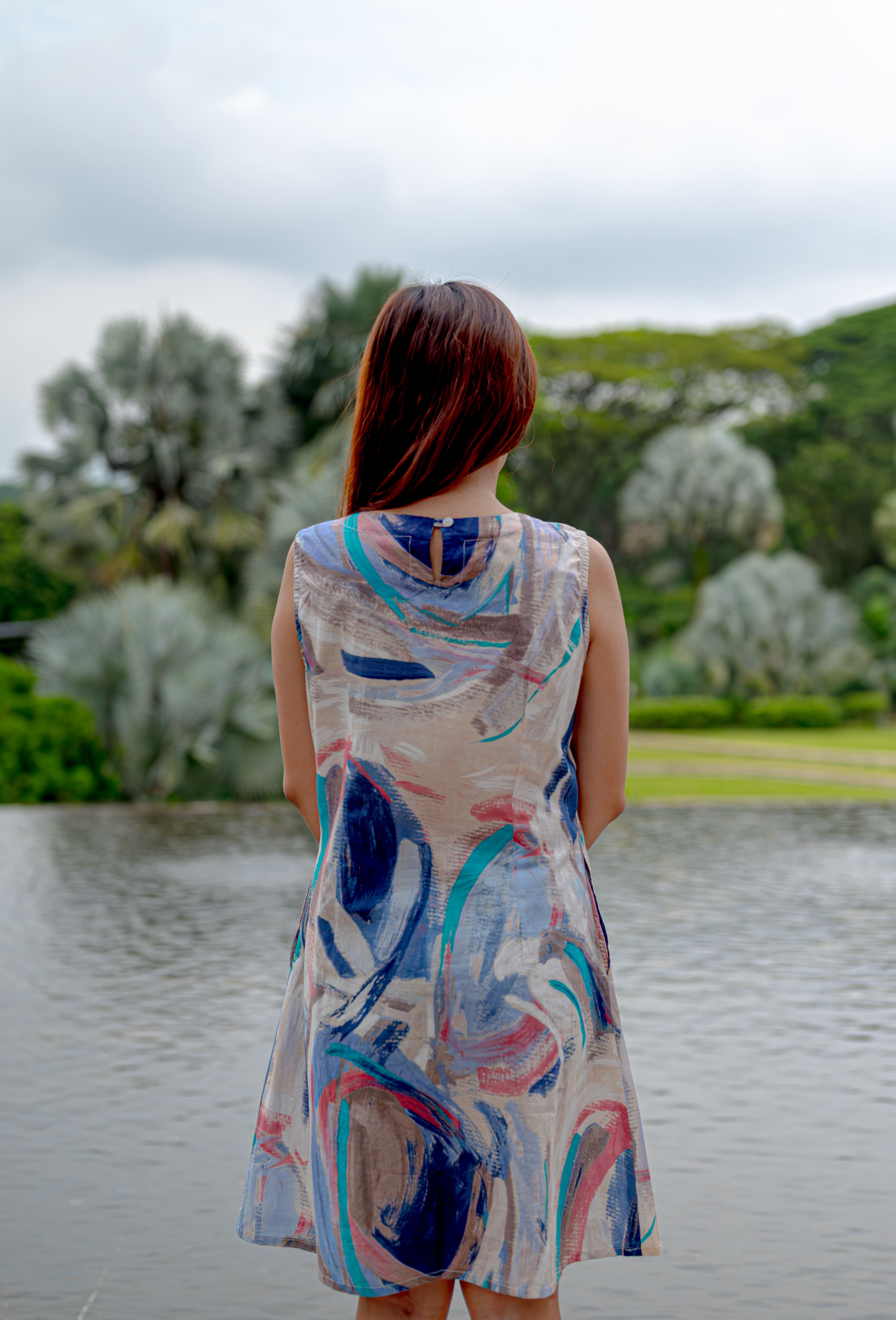 Maldives Women's A Line Dress with Pockets 4