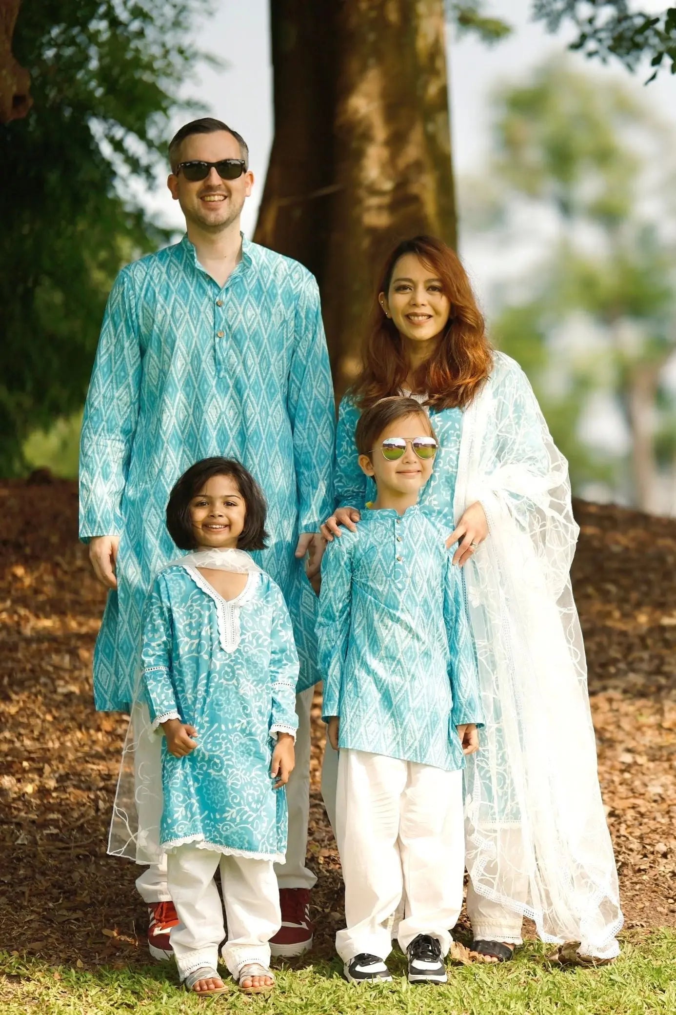 'Meher' Men's Blue Kurta Pajama Set in Soft Cotton Nimbu