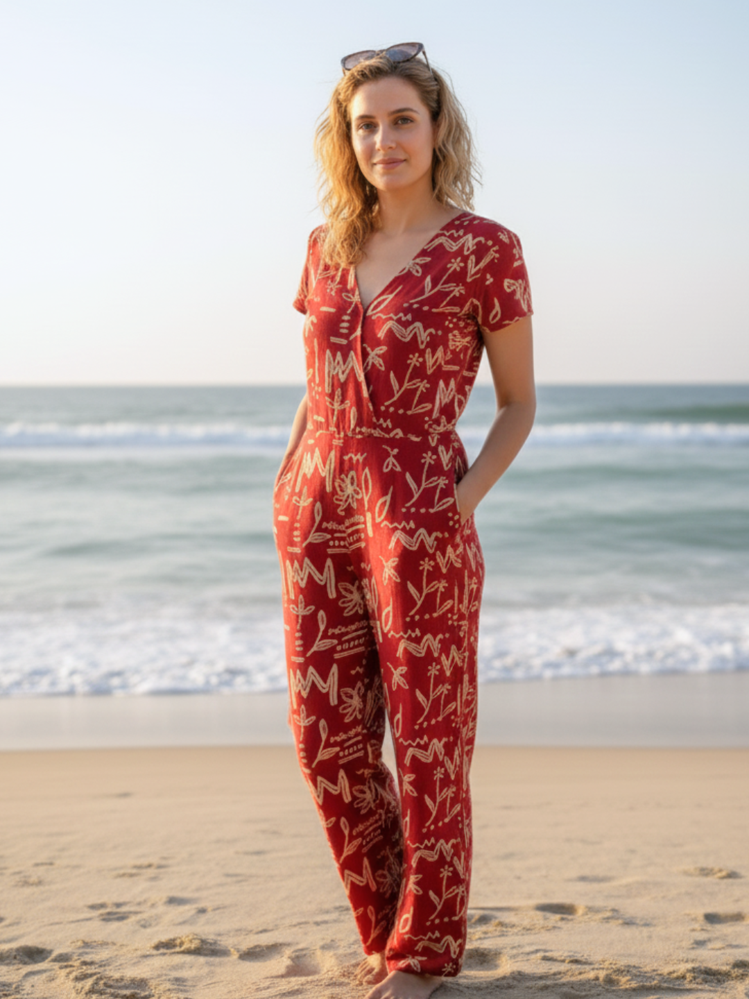 Cranberry Women's Jumpsuit in Cotton Nimbu
