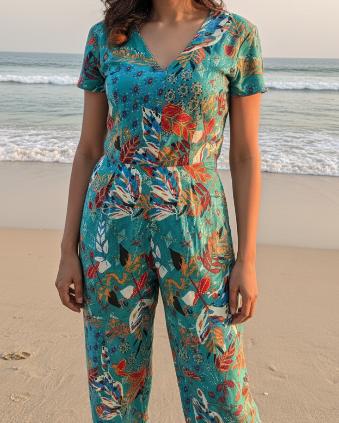 Eden Garden Women's Jumpsuit in Cotton Nimbu