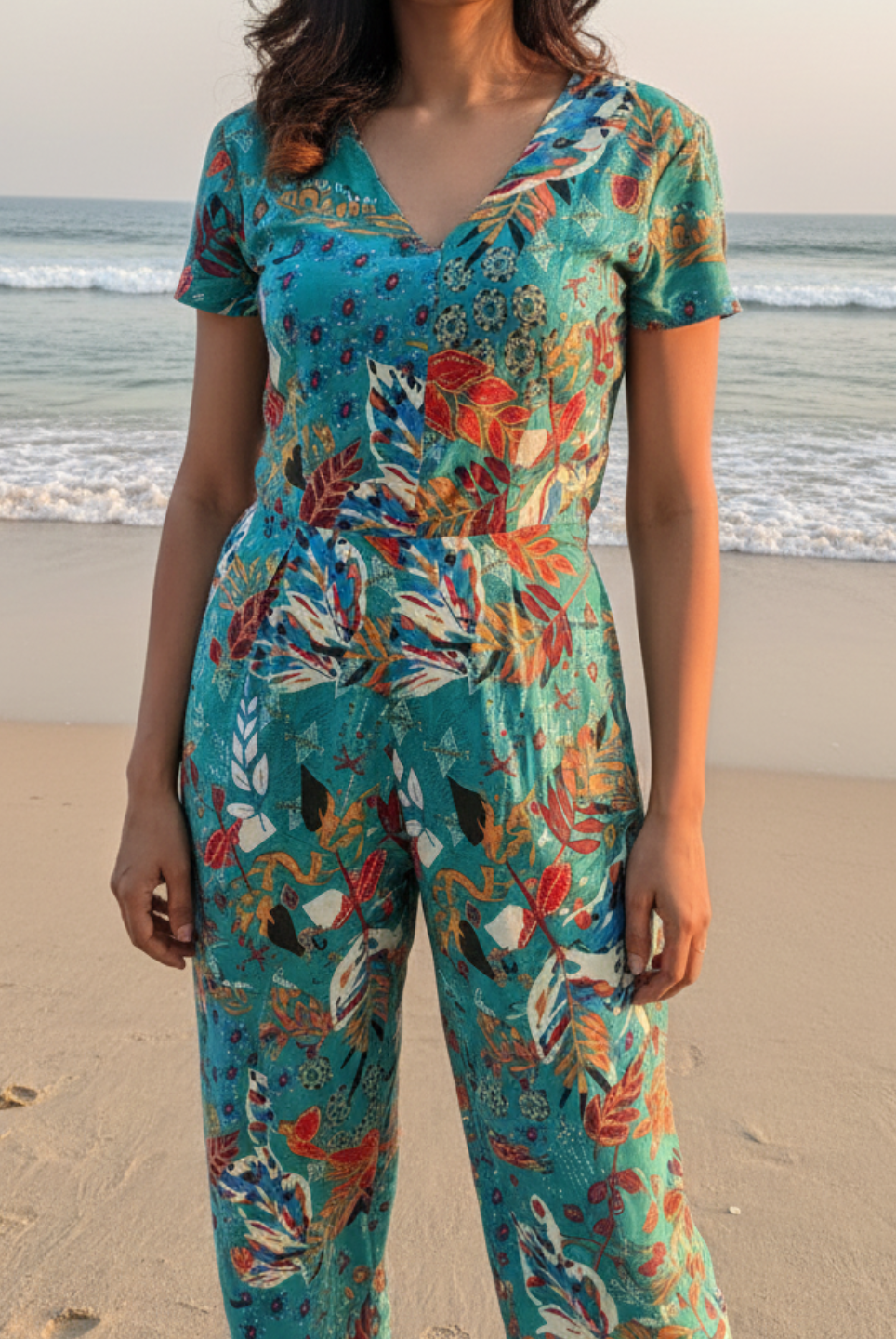 Moana Eden Garden Women's Jumpsuit in Cotton Nimbu