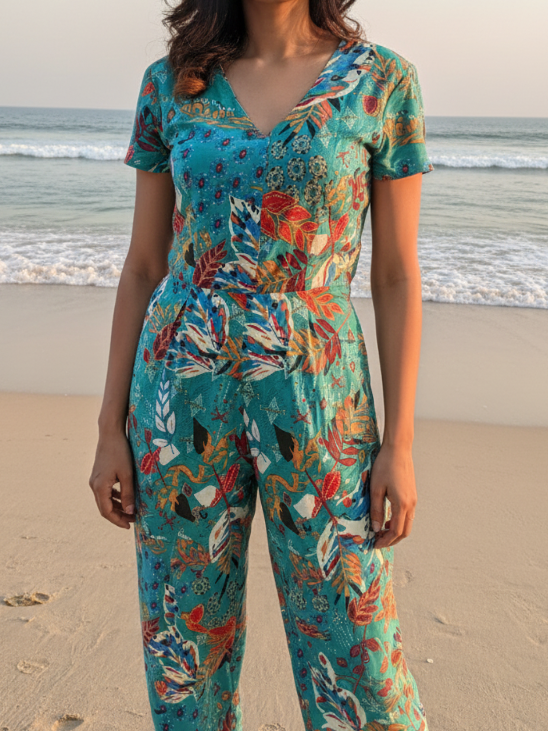 Moana Eden Garden Women's Jumpsuit in Cotton Nimbu