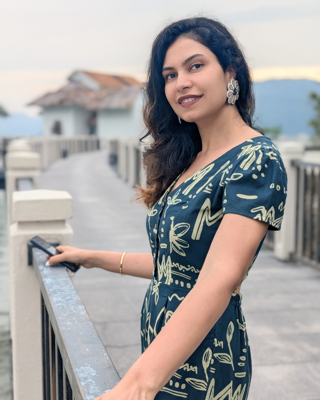 Teal Women's Jumpsuit in Cotton Nimbu