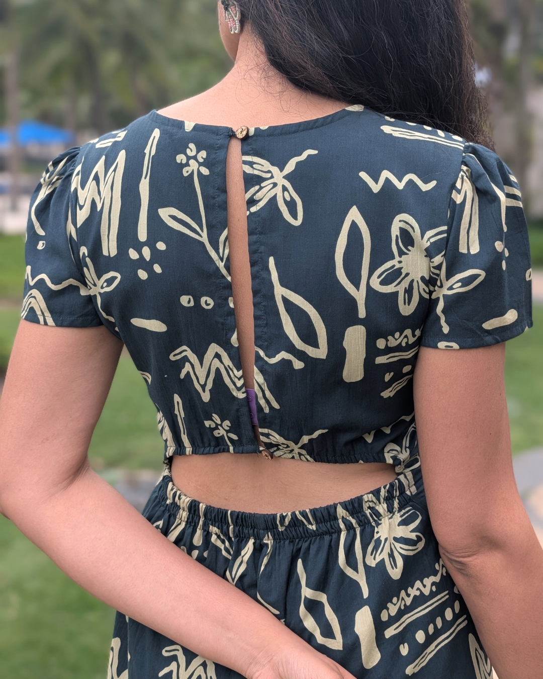 Teal Women's Jumpsuit in Cotton Nimbu