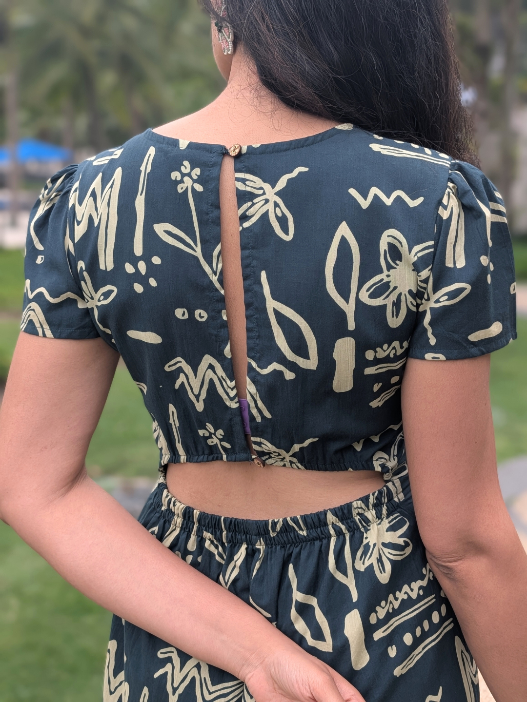 Teal Women's Jumpsuit in Cotton Nimbu