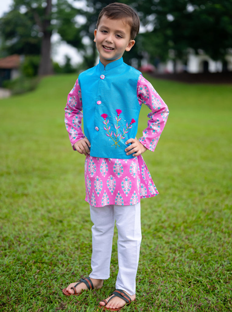Nimbu Singapore kurta pajama for boys