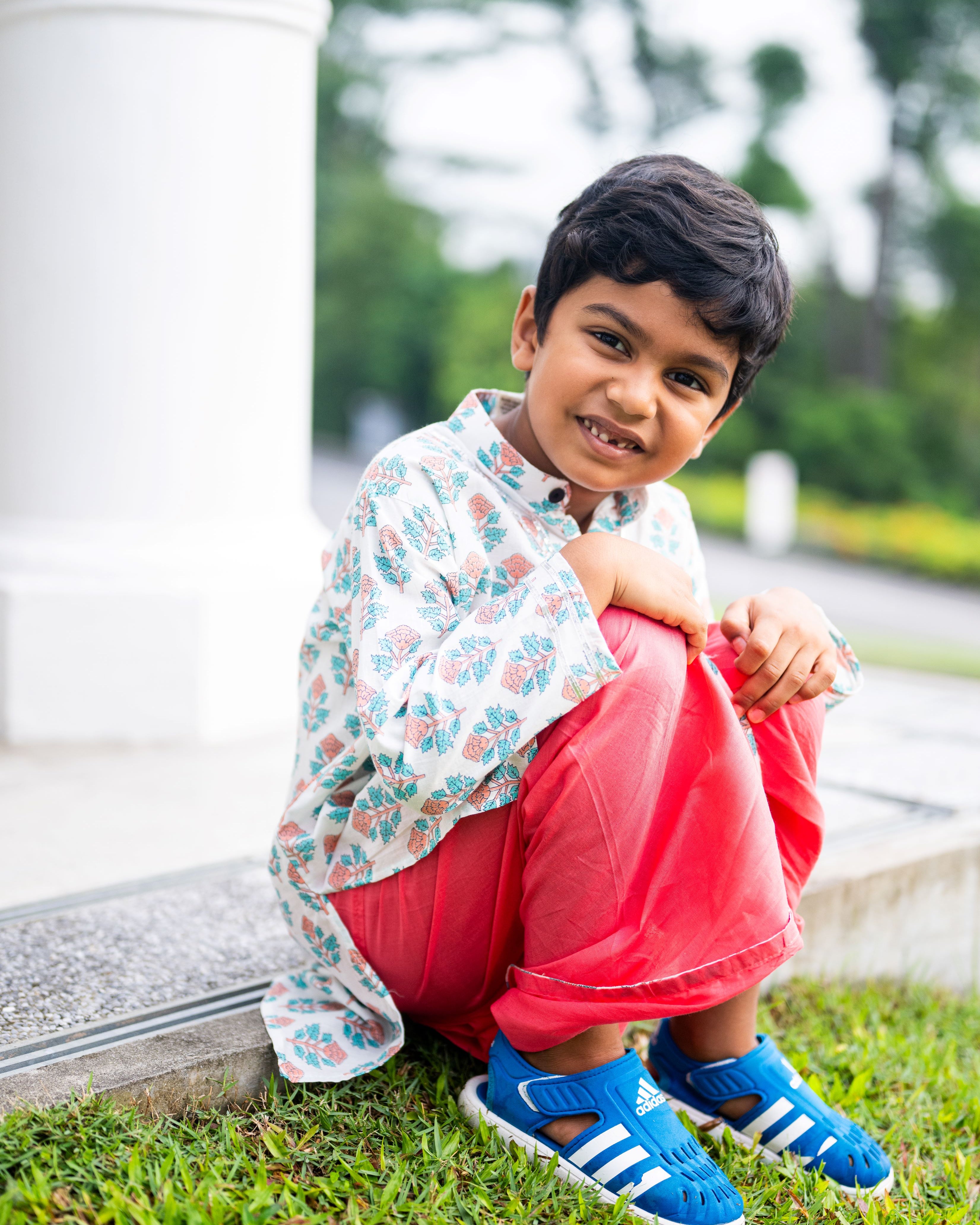 Nimbu kurta dhoti for boys