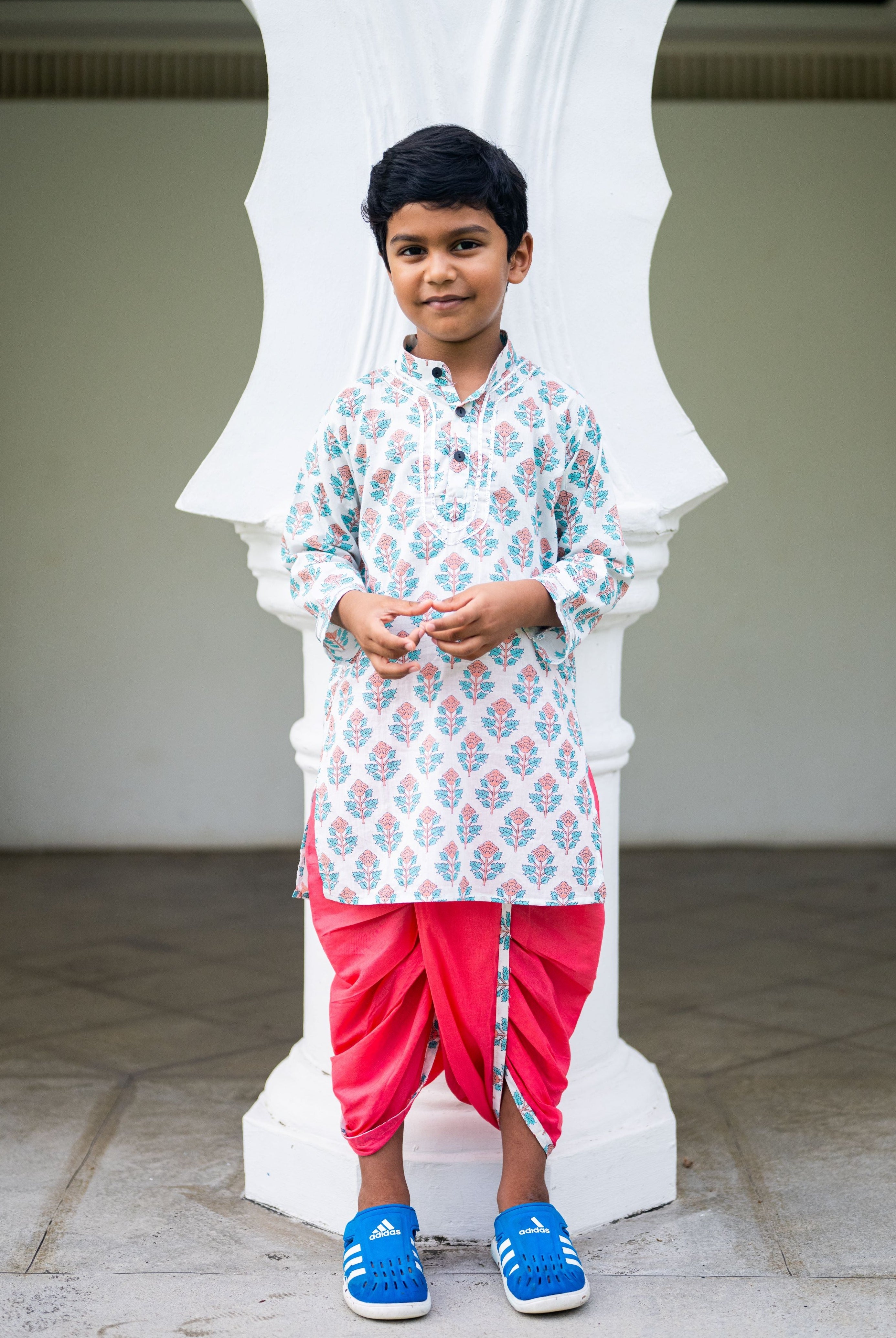 Nimbu kurta dhoti for boys