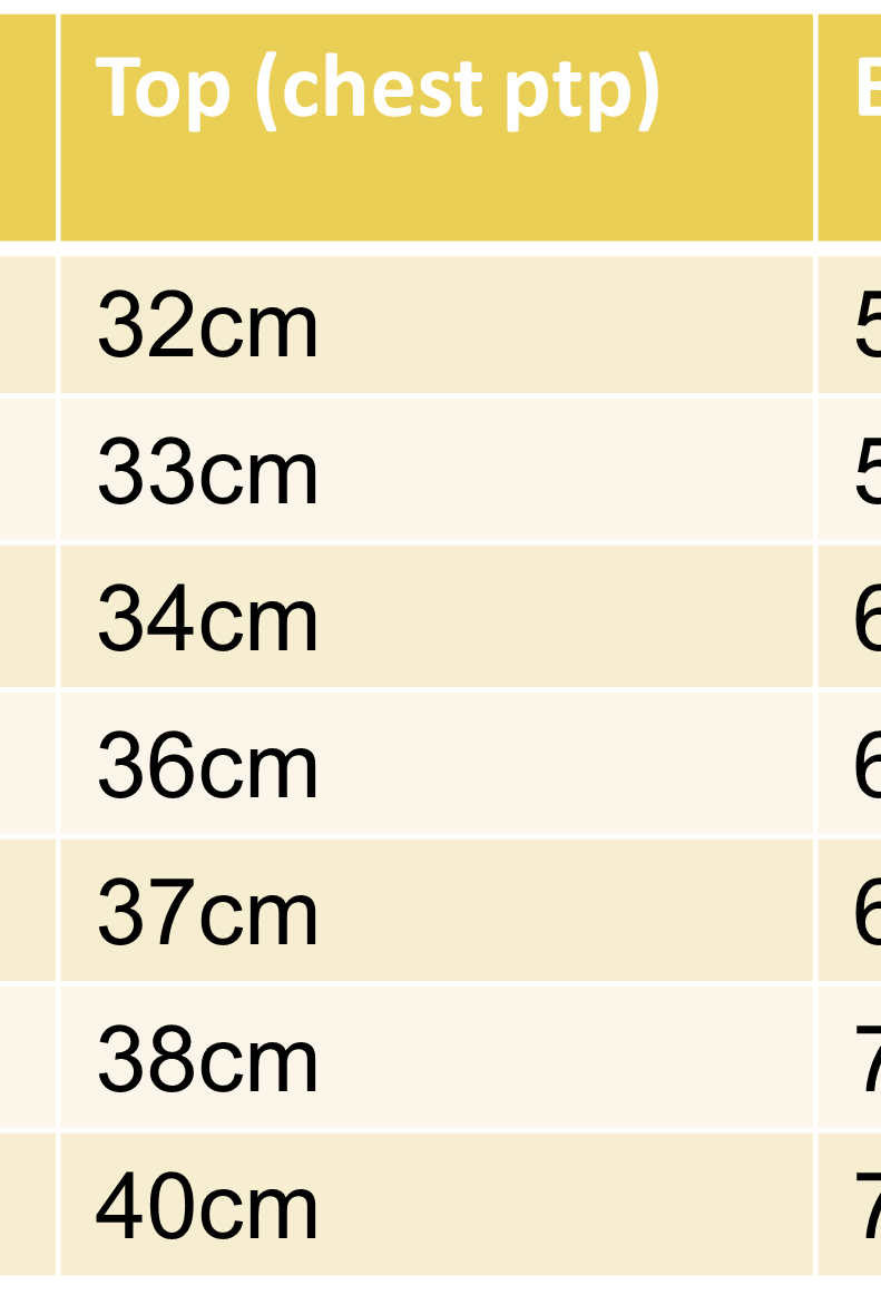 'Naaz' Sharara Set for girls in Teal Blue Nimbu Singapore Size chart