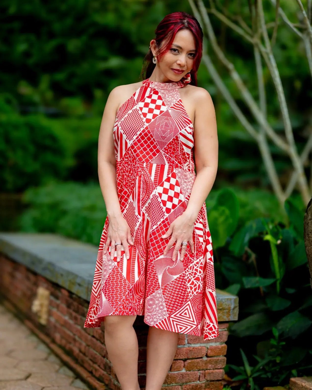 Imperial Women's Short Halter Dress with Pockets Nimbu