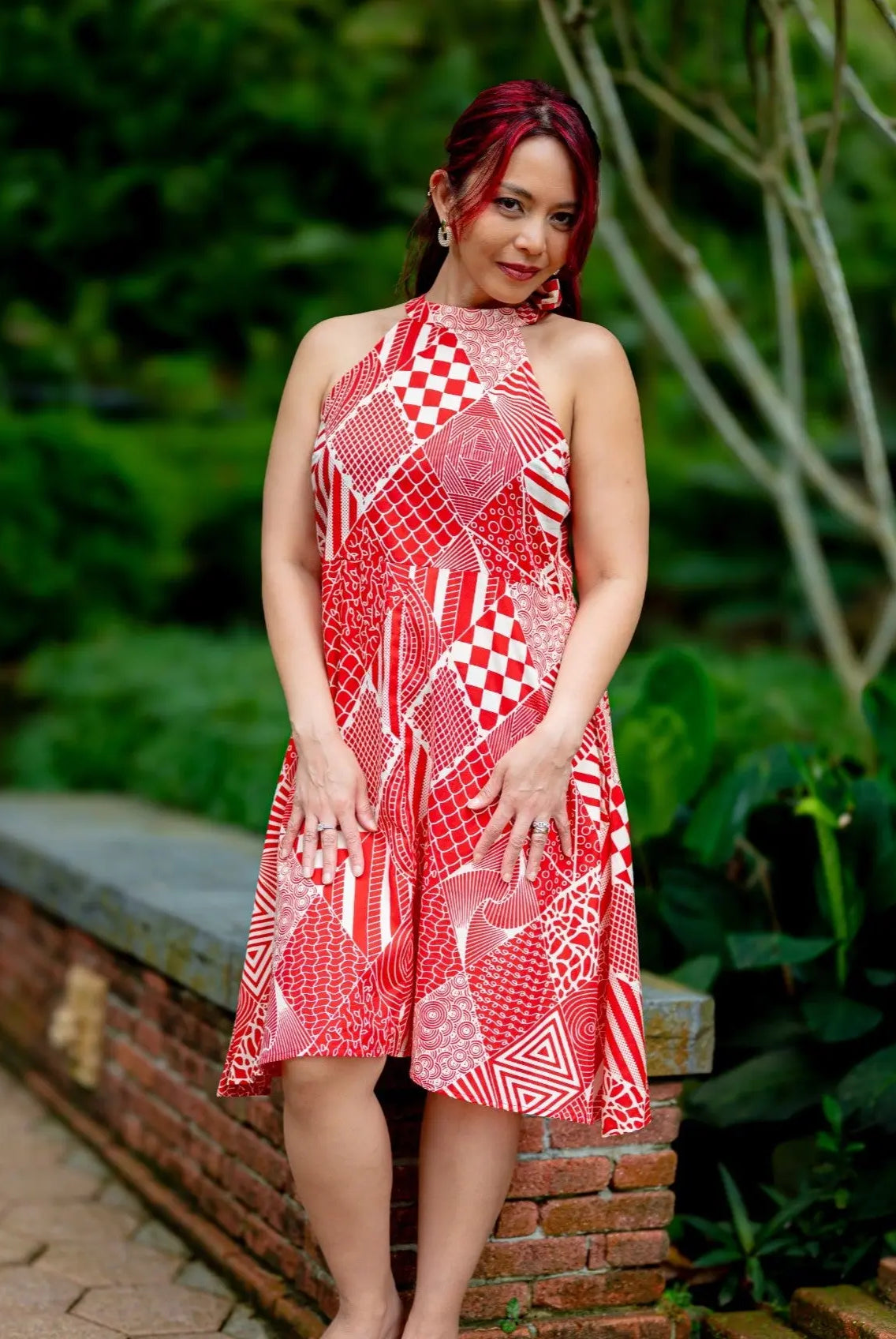 Imperial Women's Short Halter Dress with Pockets Nimbu