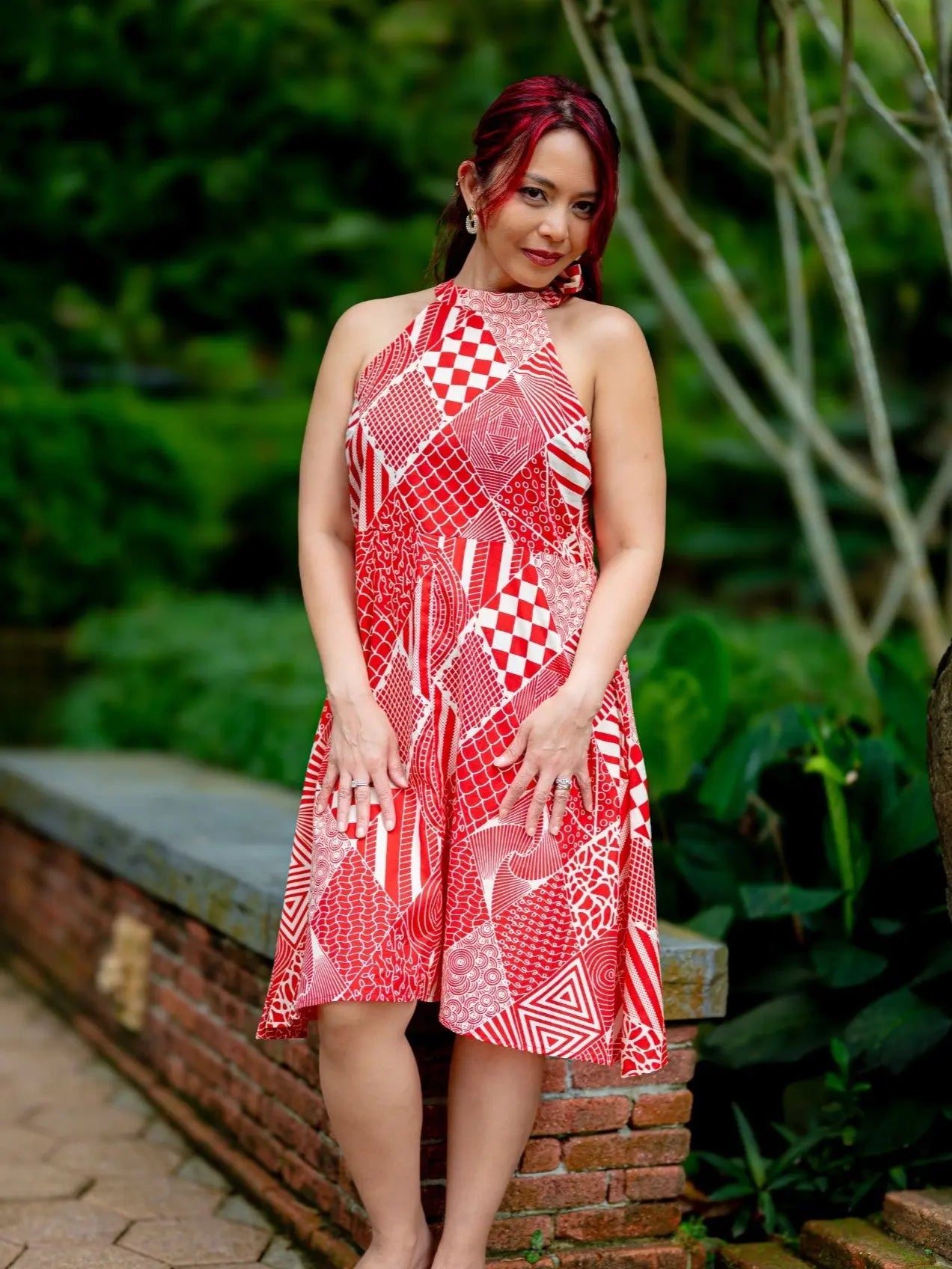 Imperial Women's Short Halter Dress with Pockets Nimbu