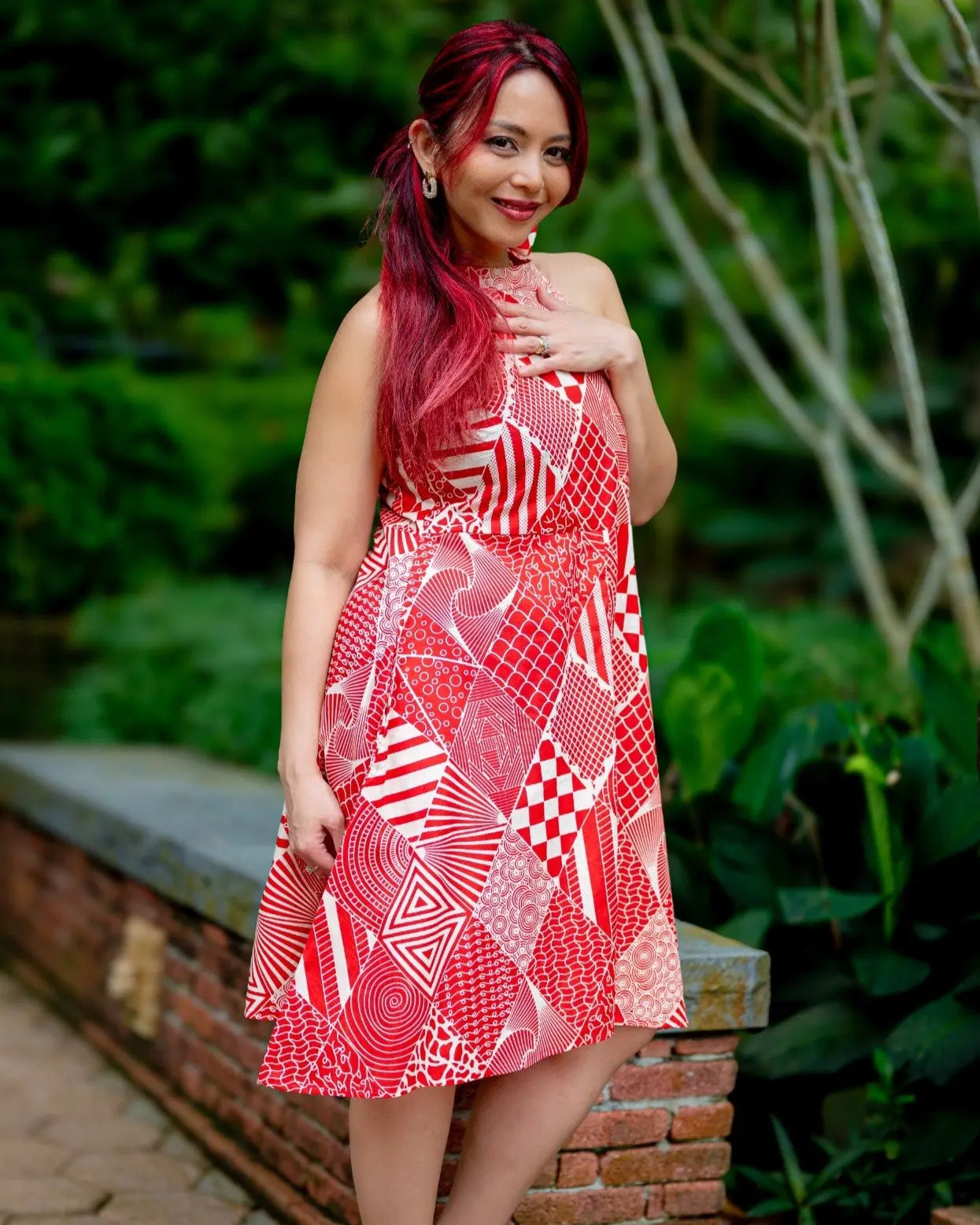 Imperial Women's Short Halter Dress with Pockets Nimbu