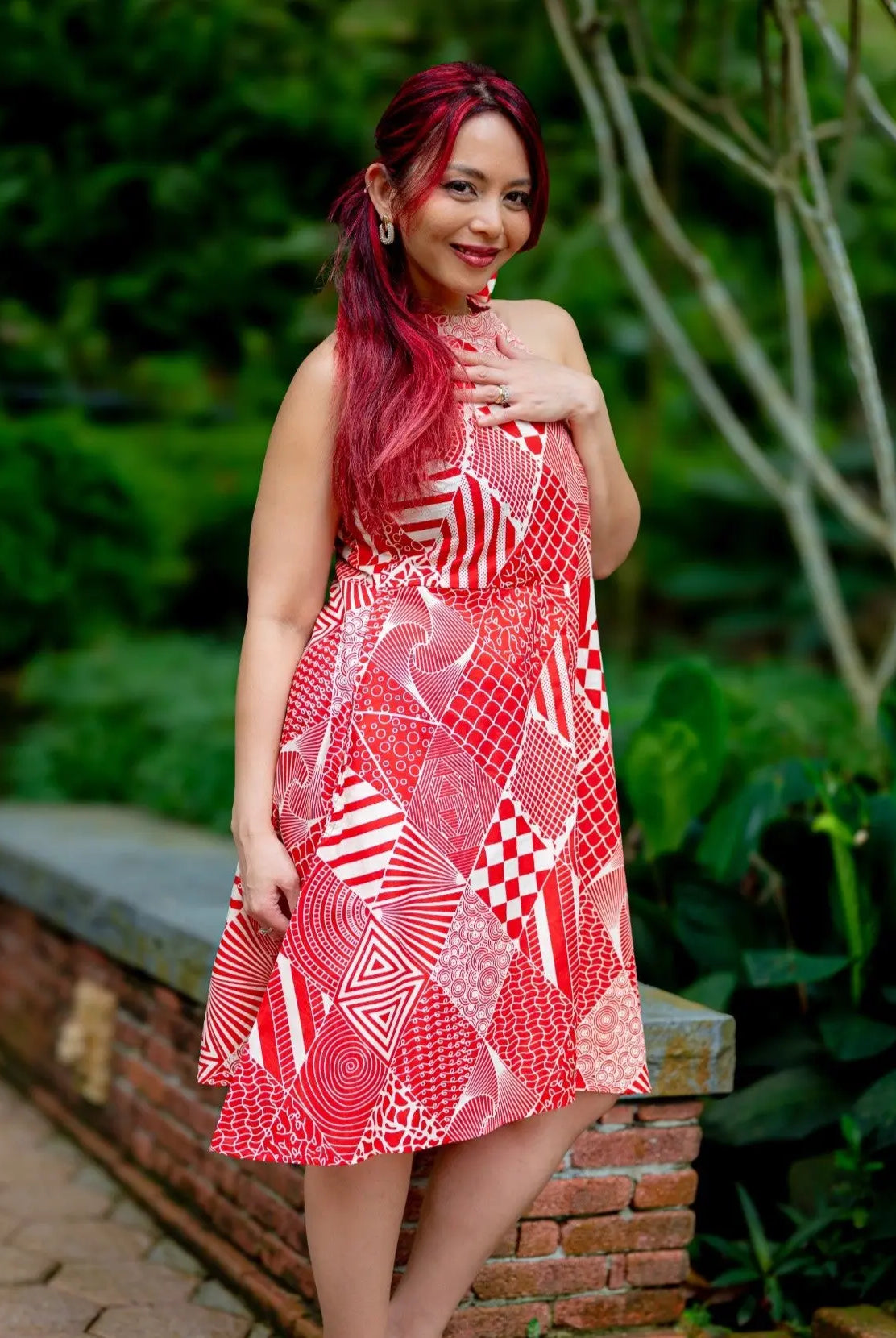 Imperial Women's Short Halter Dress with Pockets Nimbu