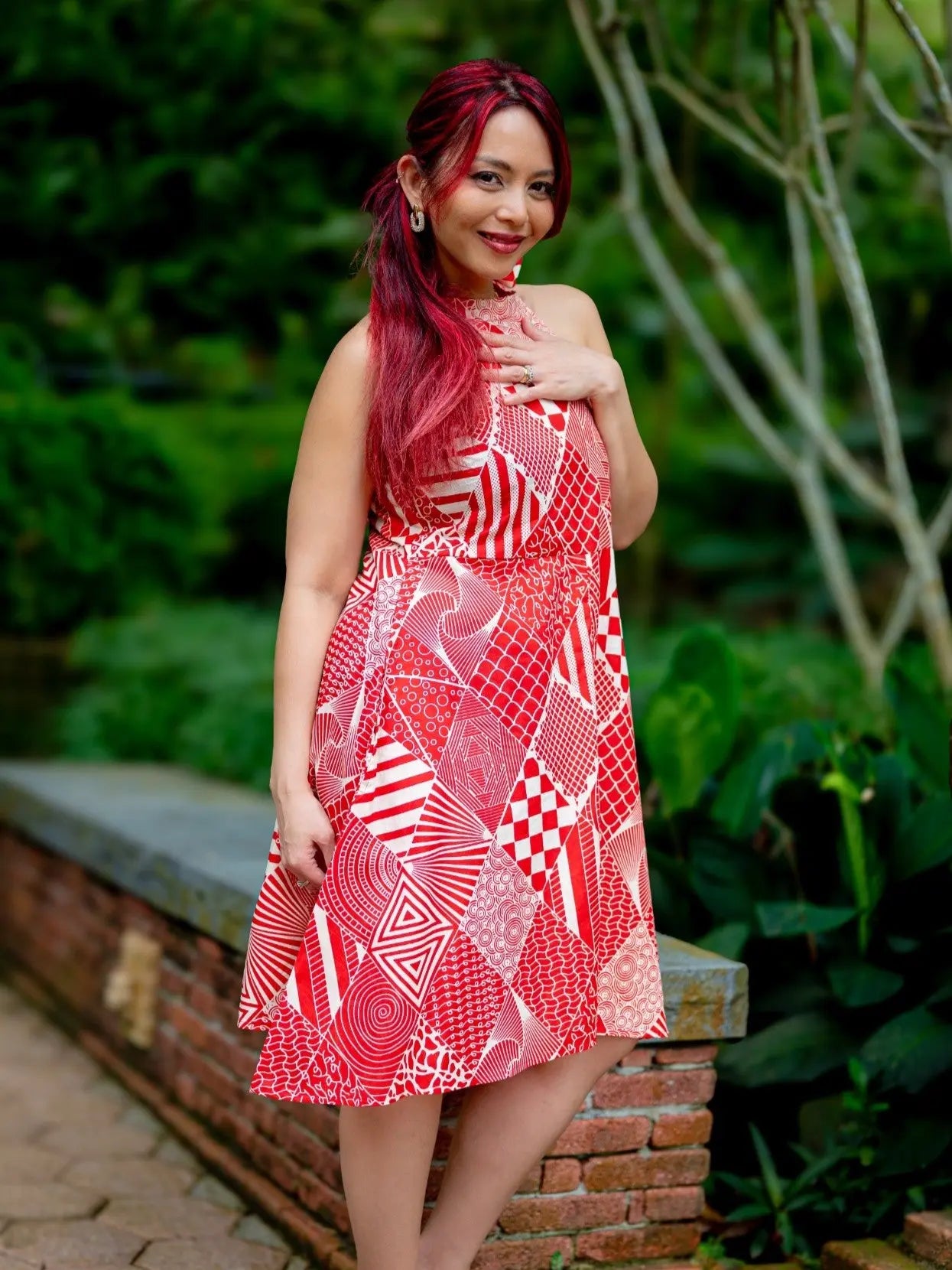 Imperial Women's Short Halter Dress with Pockets Nimbu