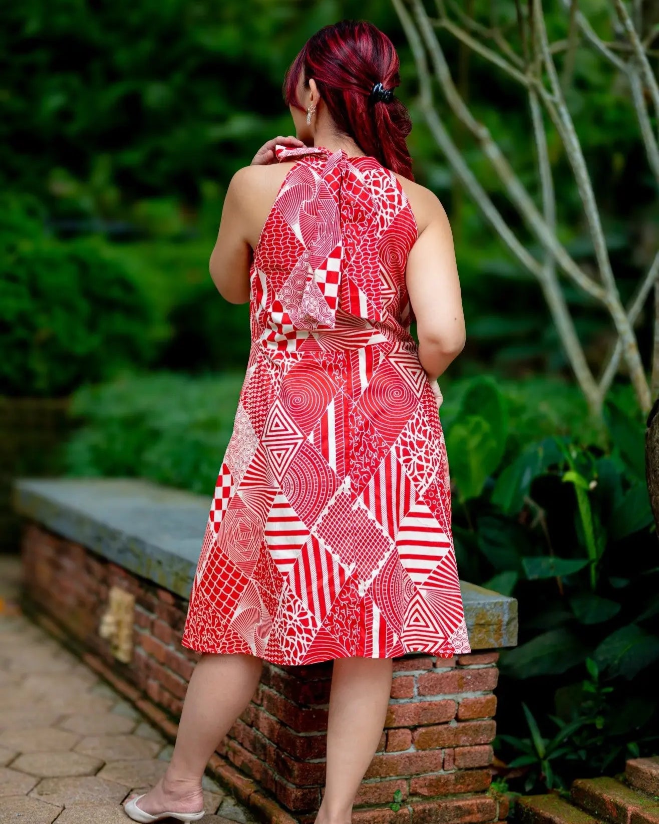 Imperial Women's Short Halter Dress with Pockets Nimbu