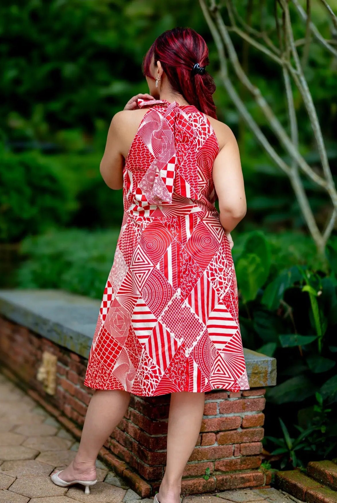 Imperial Women's Short Halter Dress with Pockets Nimbu