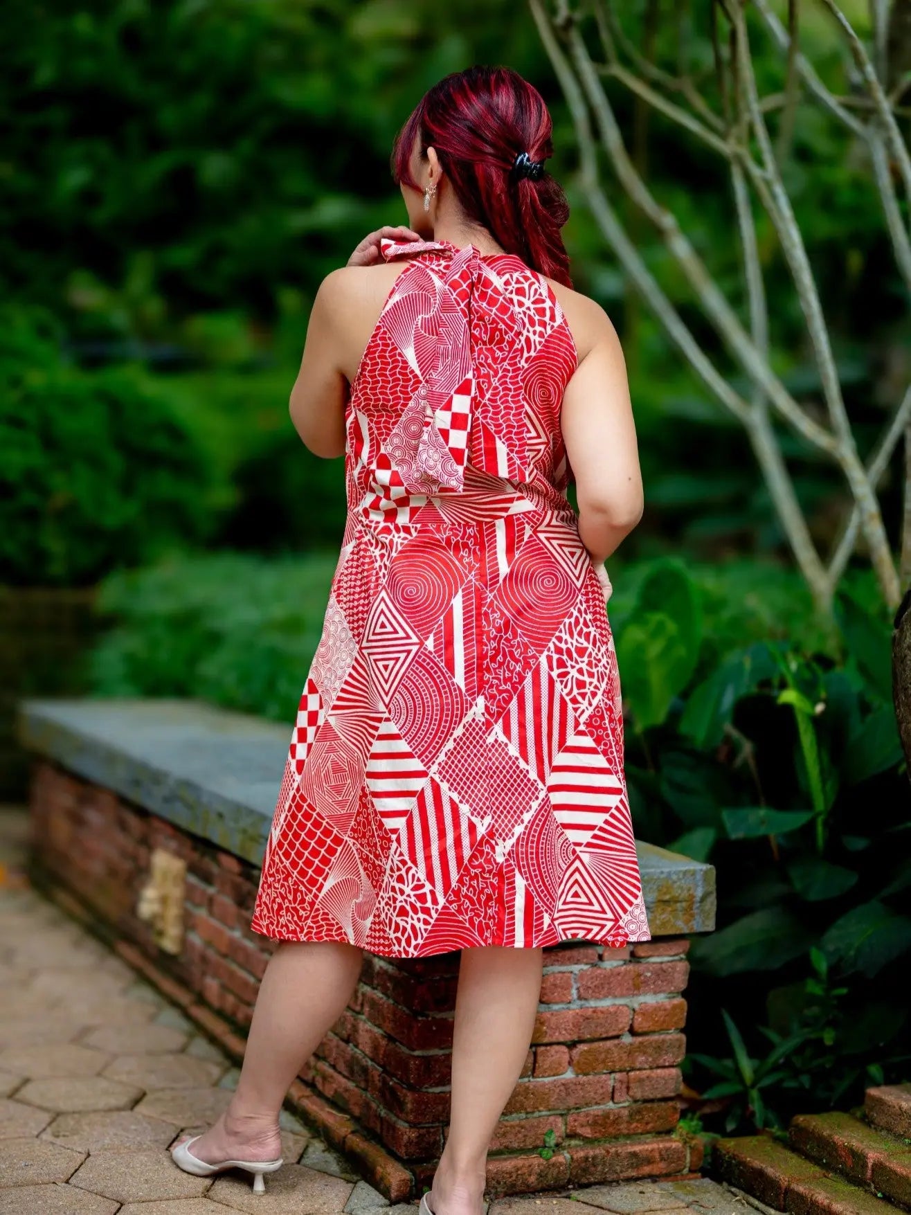 Imperial Women's Short Halter Dress with Pockets Nimbu