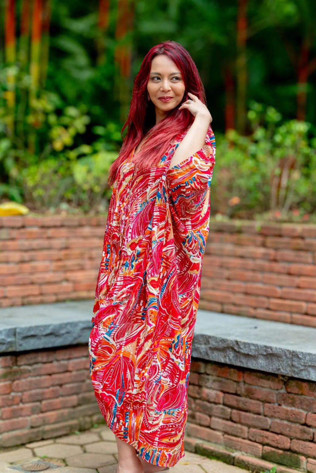 Mira Women's Pink Flowy Shirt Dress in Cotton Nimbu