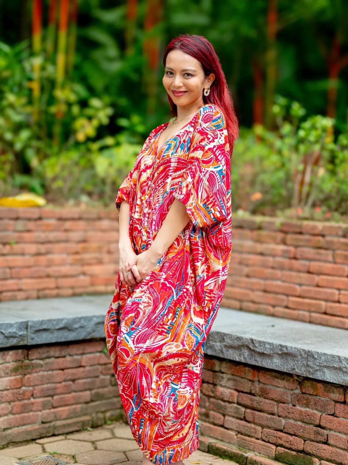 Mira Women's Pink Flowy Shirt Dress in Cotton Nimbu