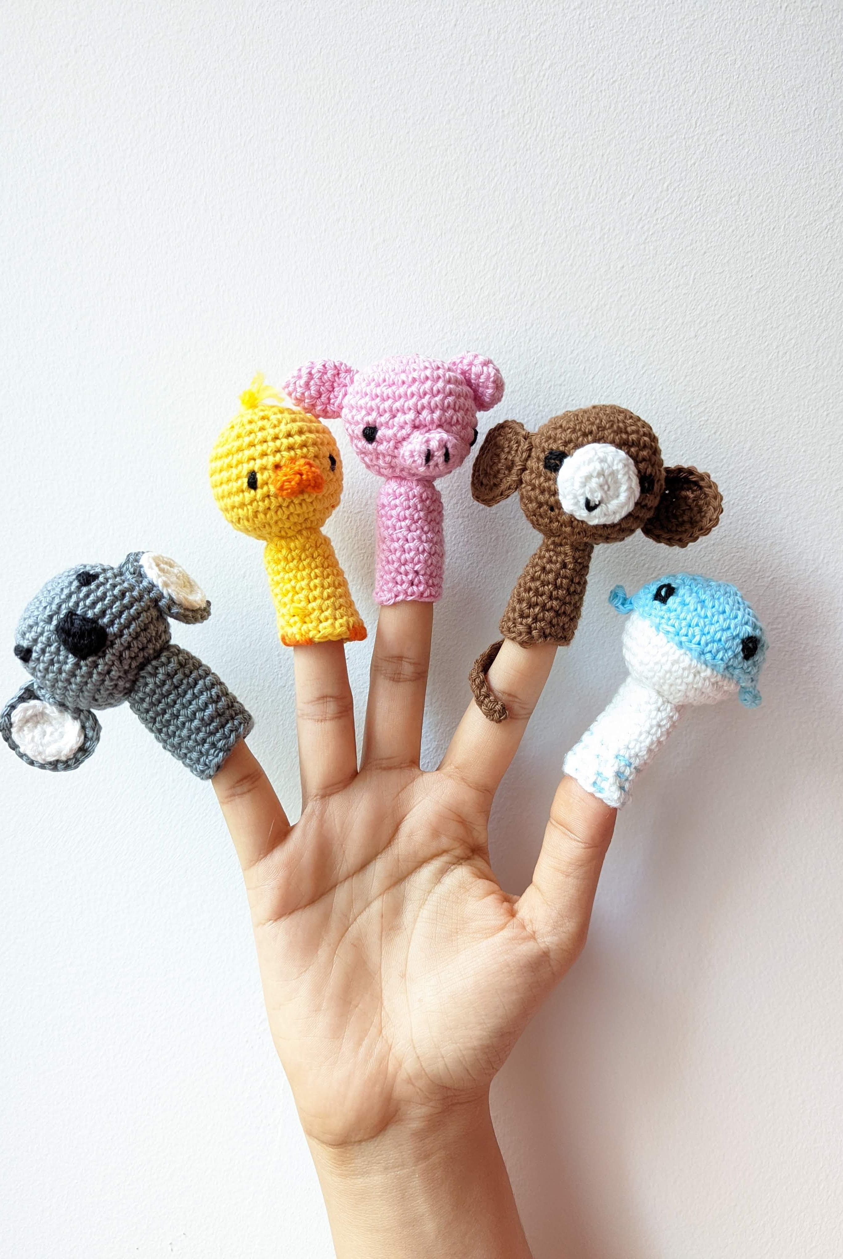 Handcrafted Crochet Finger Puppets - Nimbu Kids