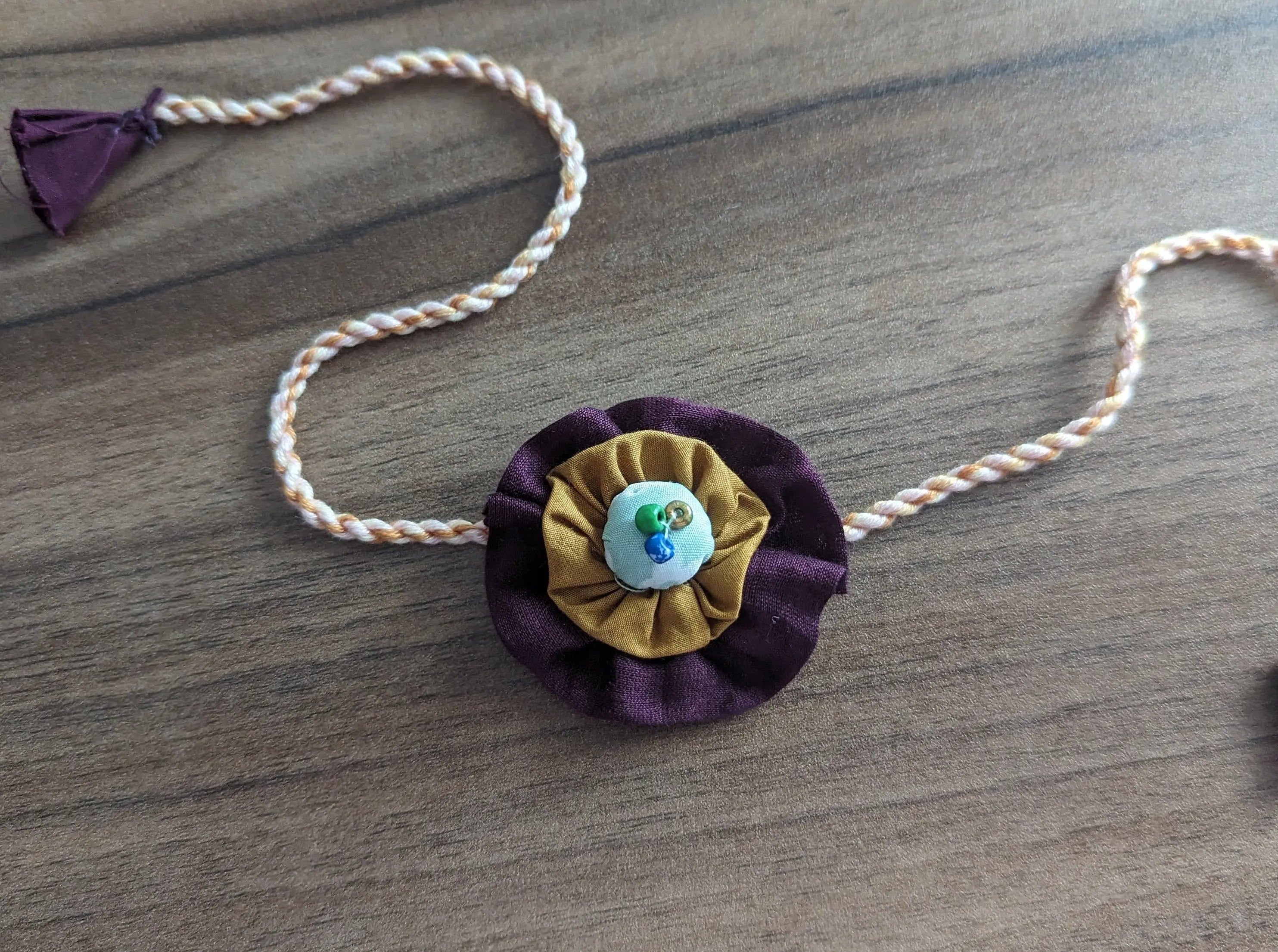 Upcycled Handmade Earthy Rakhi Nimbu Kids